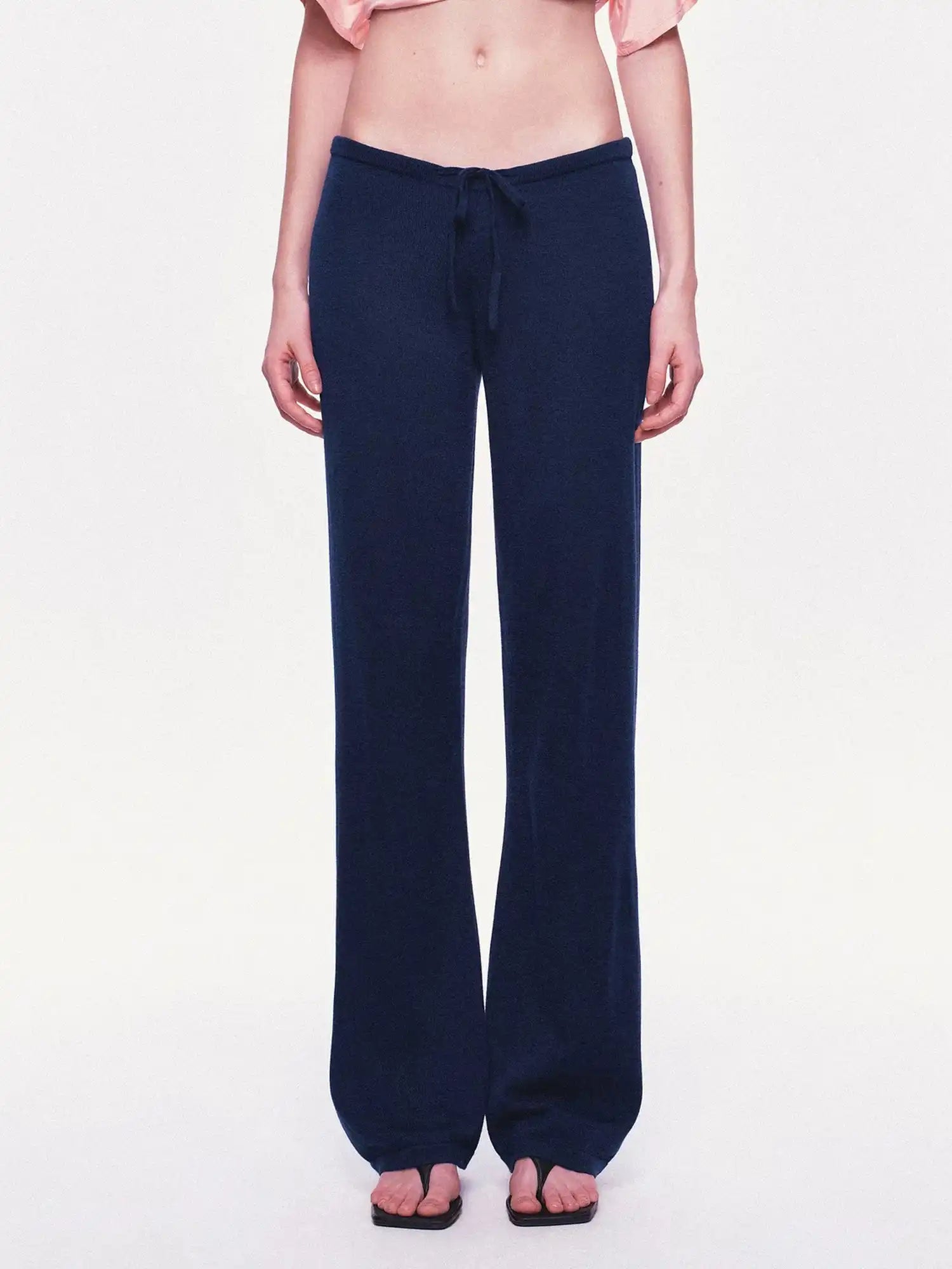 Ayo Low Rise Straight Leg Knit Pants | Canton Collective