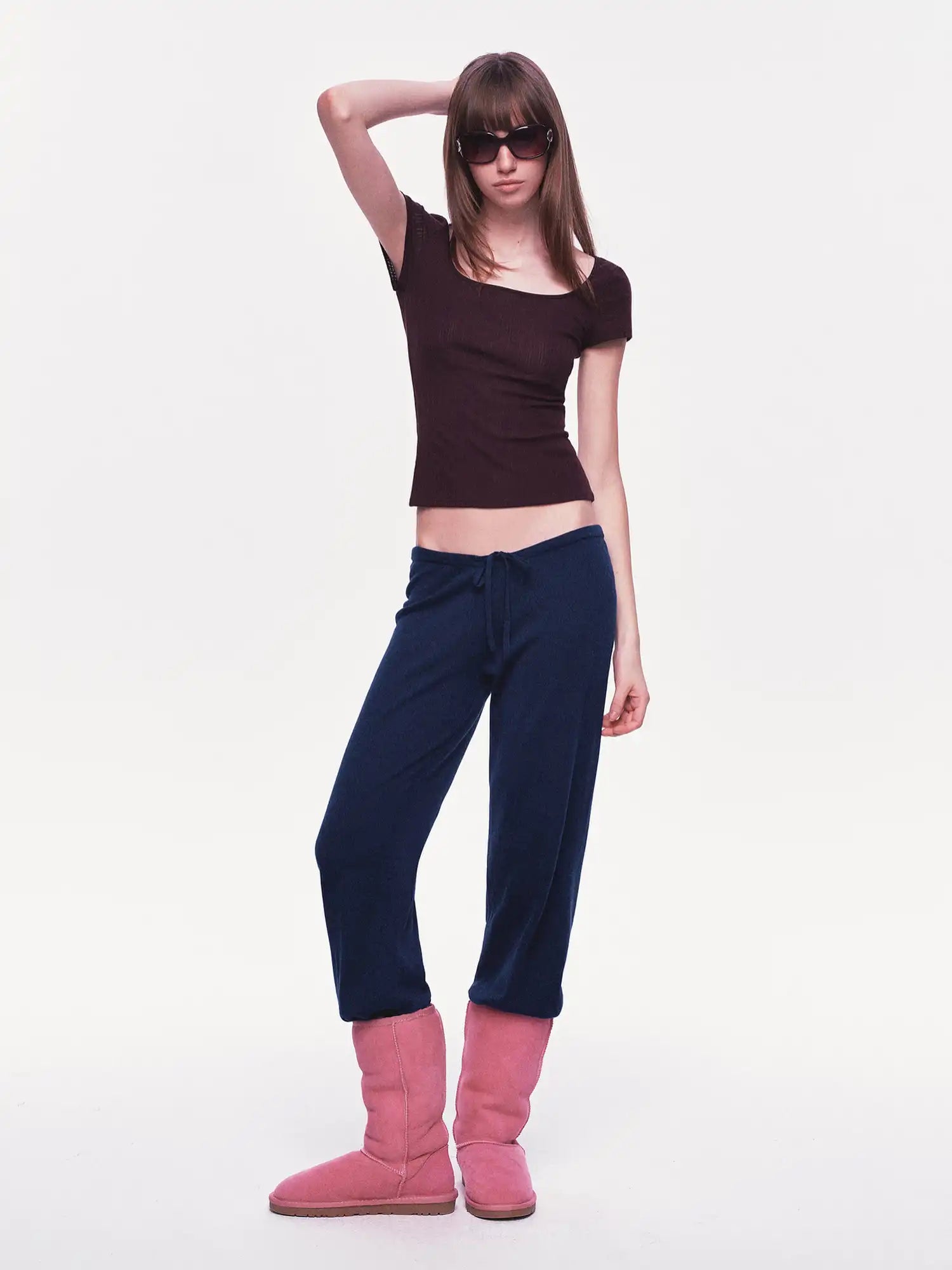 Ayo Low Rise Straight Leg Knit Pants | Canton Collective