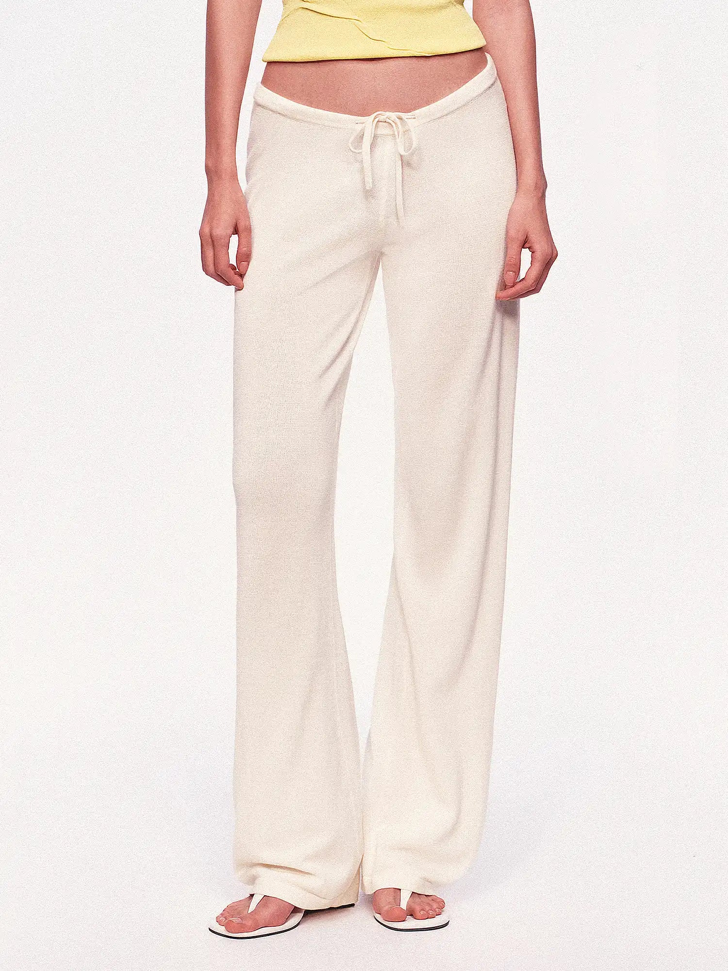 Ayo Low Rise Straight Leg Knit Pants | Canton Collective