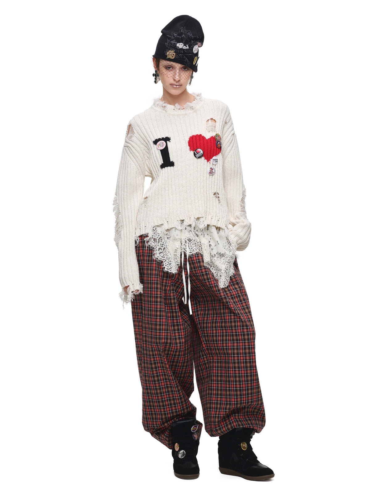 1Jinn Studio Low Rise Vintage Plaid Wide Leg Pants | Canton Collective