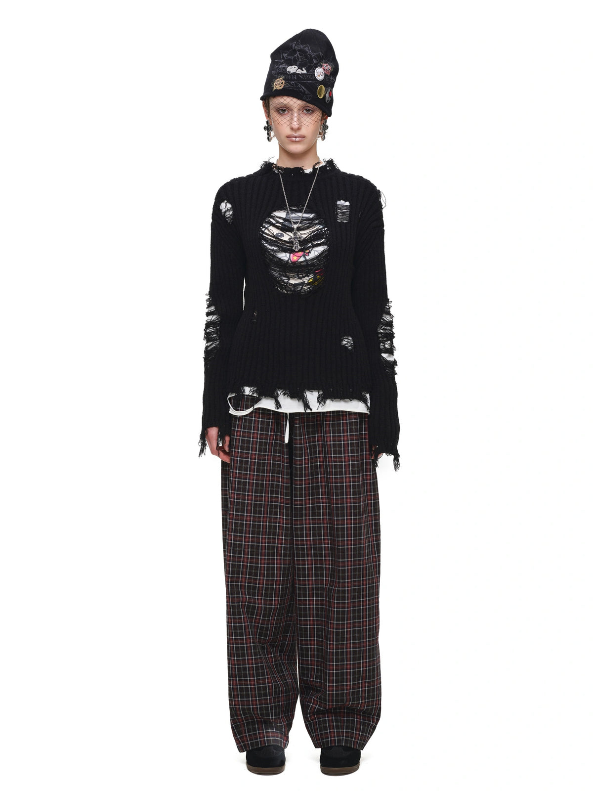 1Jinn Studio Low Rise Vintage Plaid Wide Leg Pants | Canton Collective