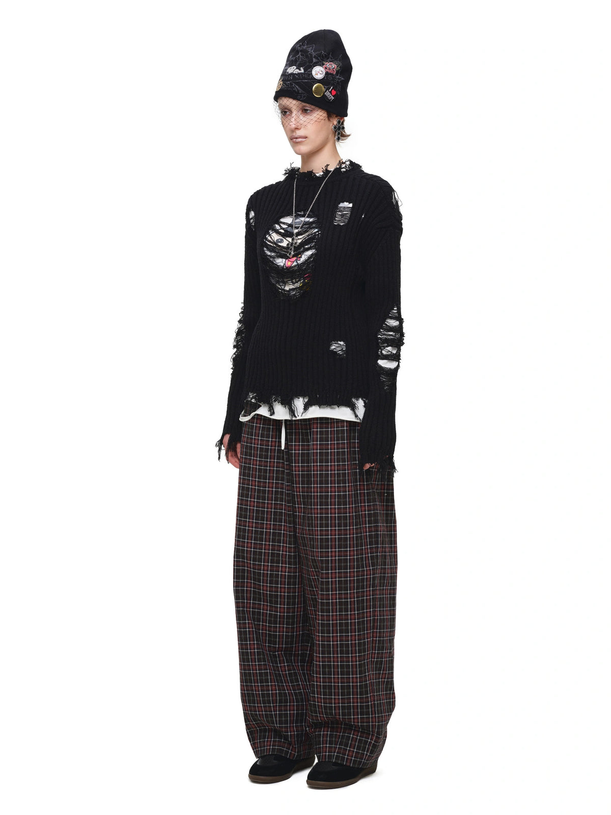 1Jinn Studio Low Rise Vintage Plaid Wide Leg Pants | Canton Collective