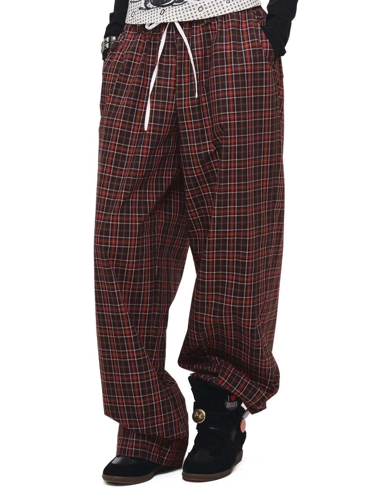 1Jinn Studio Low Rise Vintage Plaid Wide Leg Pants | Canton Collective