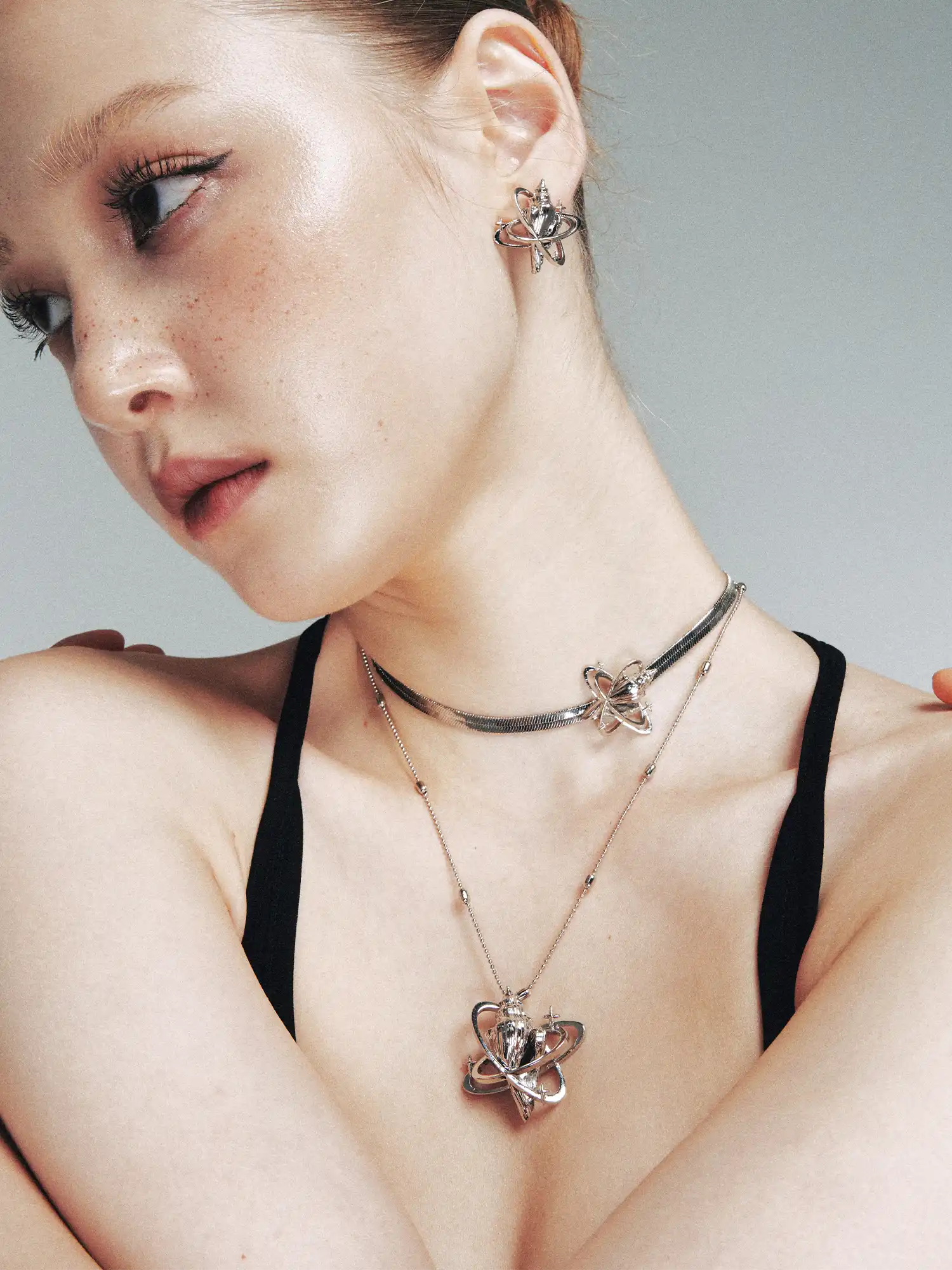 1Jinn M2M Luxury Star Shell Snake Choker | Canton Collective