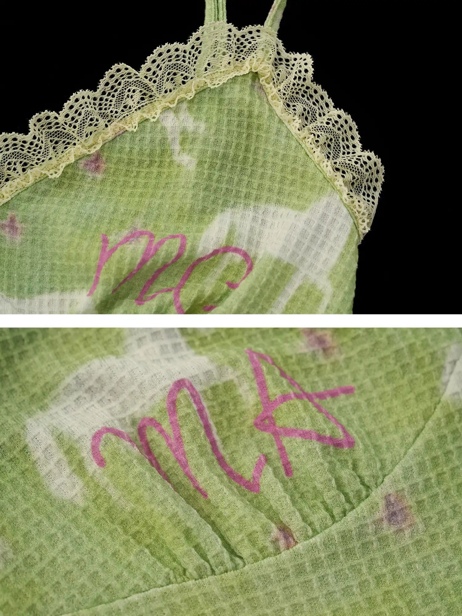 MAMC Macaron Green Lace Trim Tank Top | Canton Collective