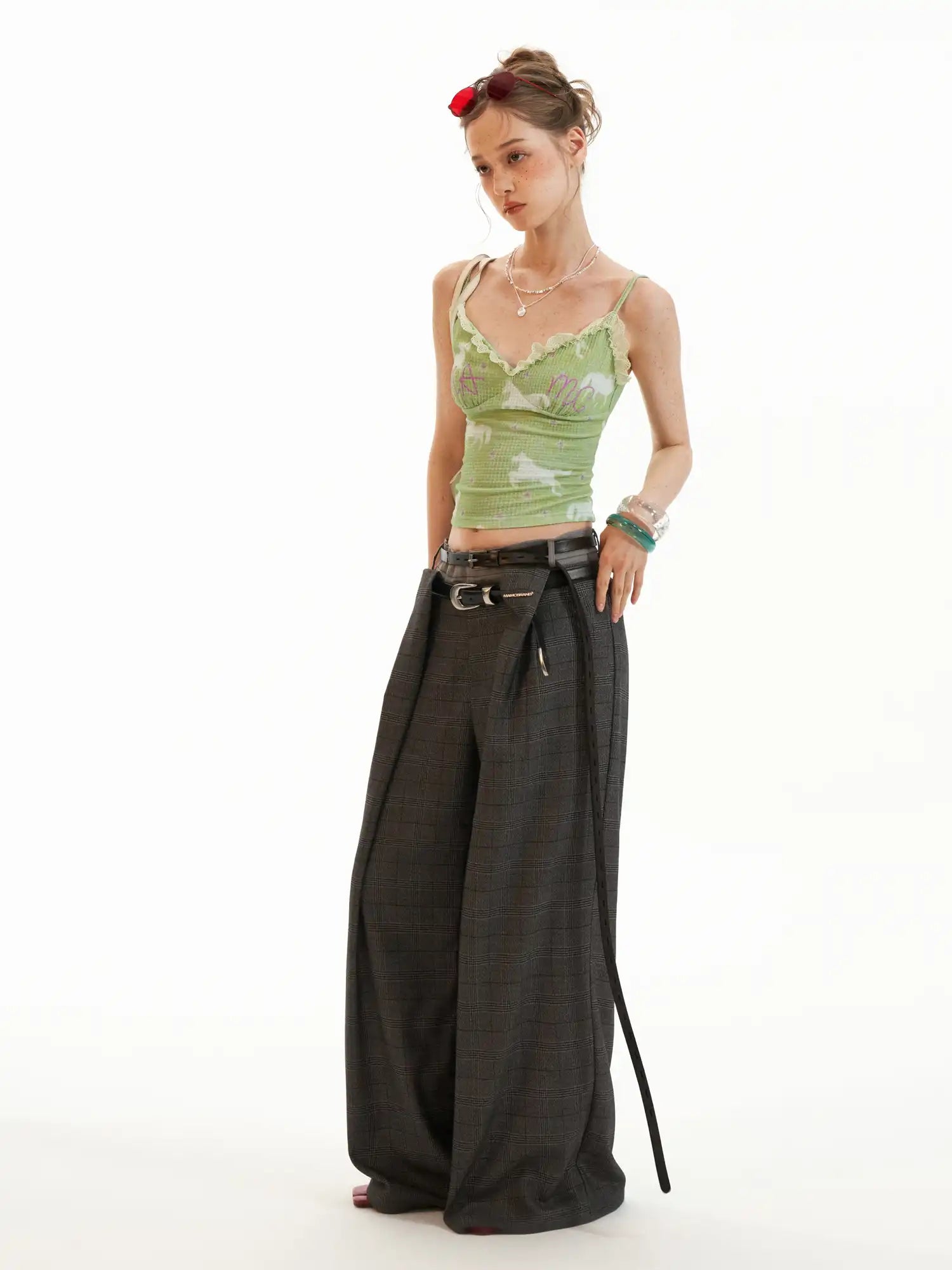 MAMC Macaron Green Lace Trim Tank Top | Canton Collective