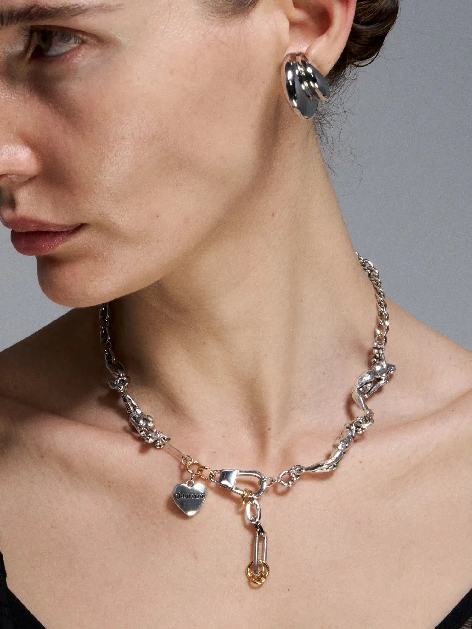 1Jinn M2M Mermaid Heart Patchwork Necklace | Canton Collective