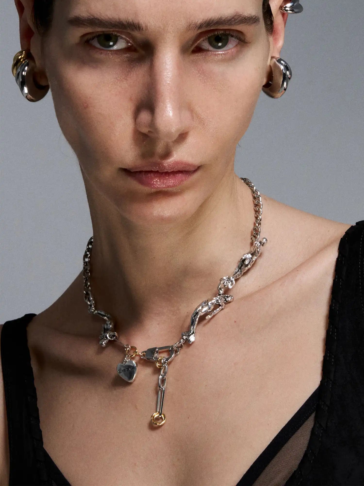 1Jinn M2M Mermaid Heart Patchwork Necklace | Canton Collective