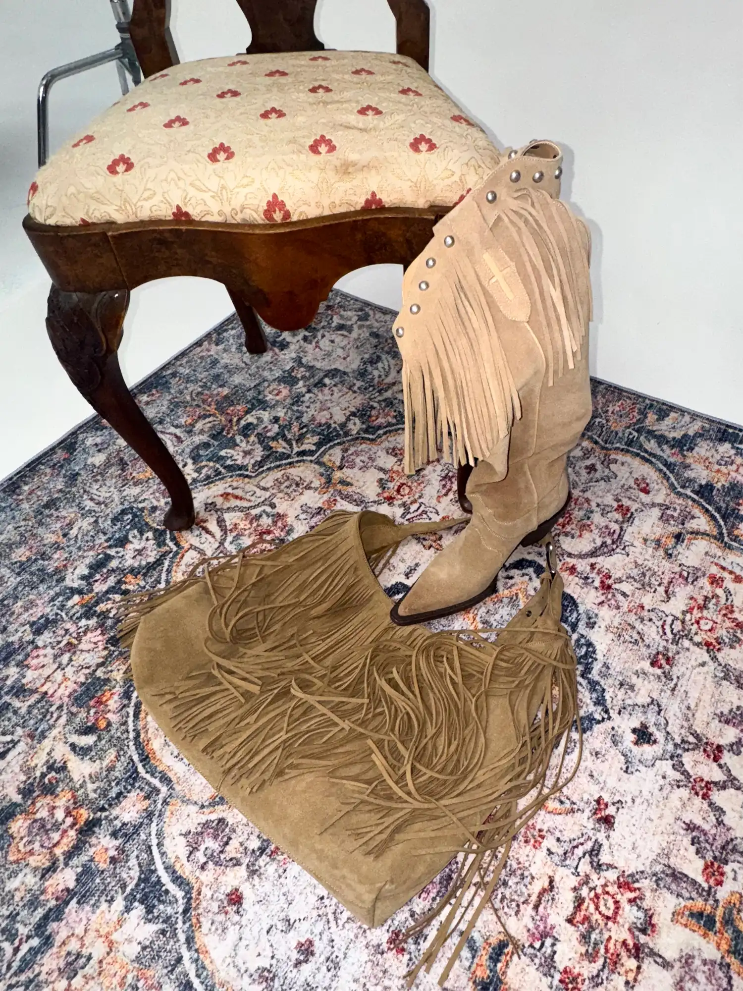 1Jinn Studio Minimalist Suede Fringe Shoulder Bag | Canton Collective