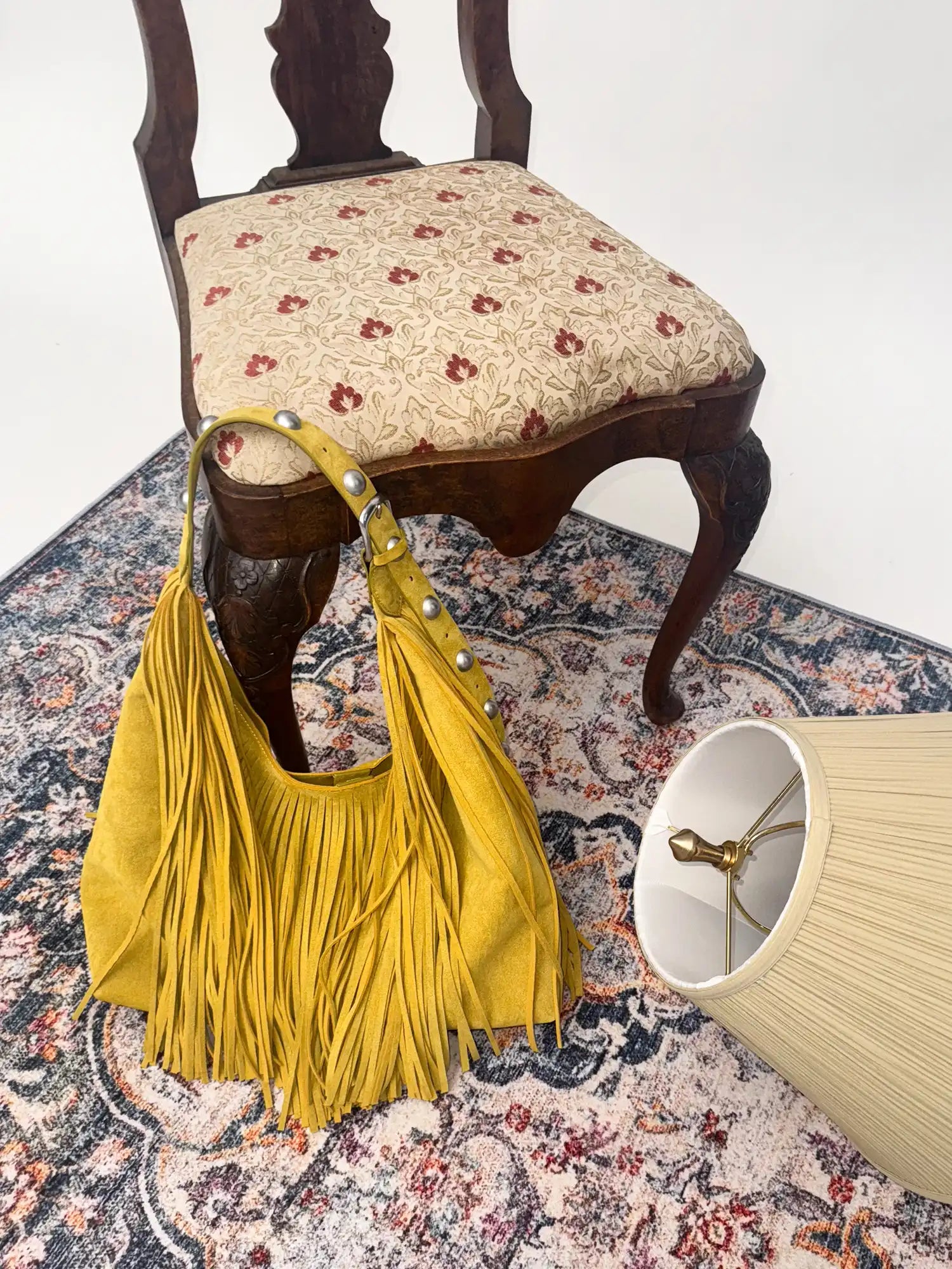 1Jinn Studio Minimalist Suede Fringe Shoulder Bag | Canton Collective