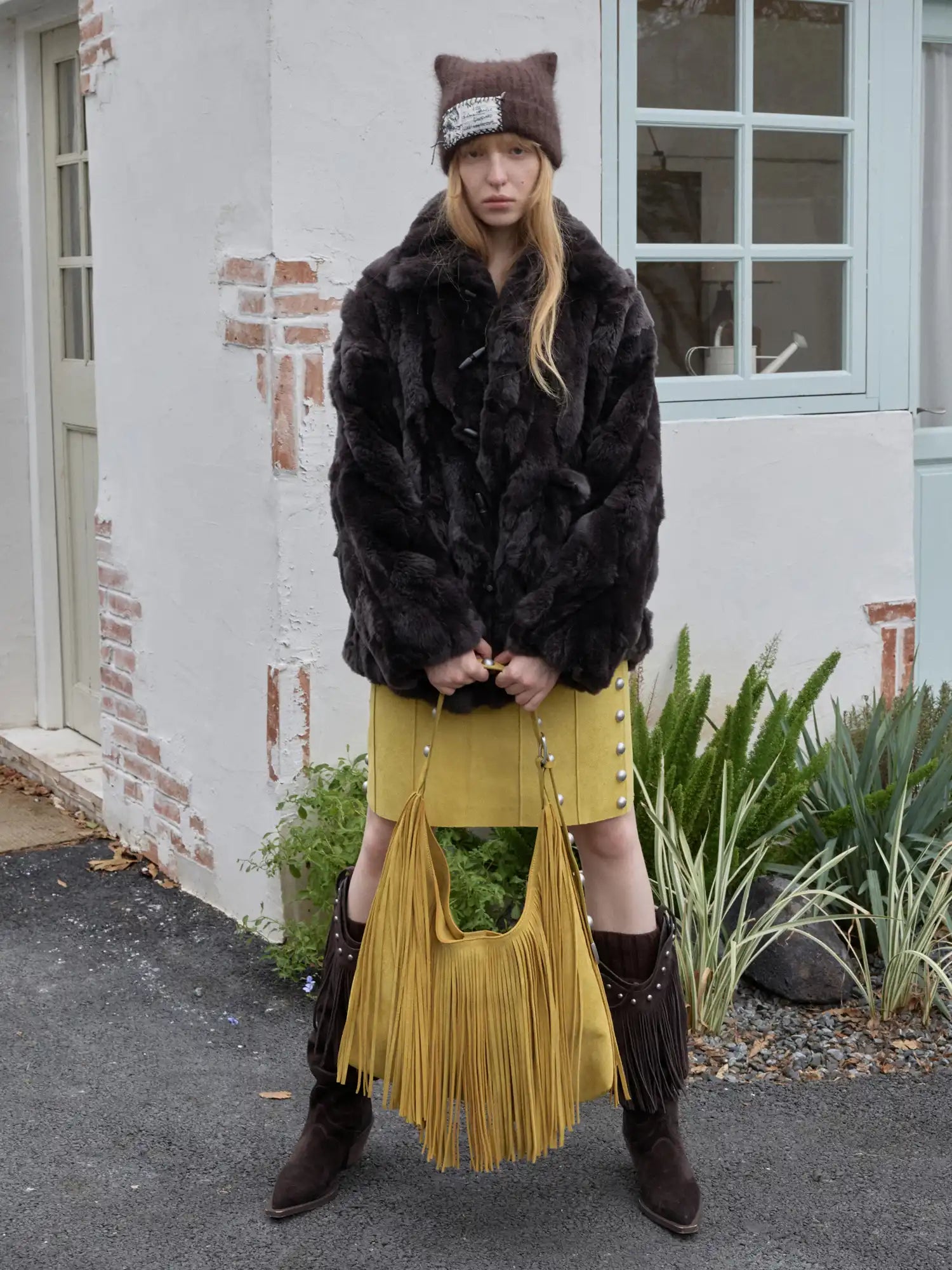 1Jinn Studio Minimalist Suede Fringe Shoulder Bag | Canton Collective