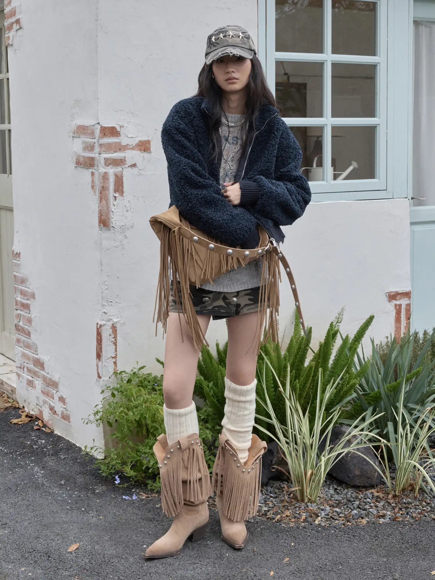 1Jinn Studio Minimalist Suede Fringe Shoulder Bag | Canton Collective