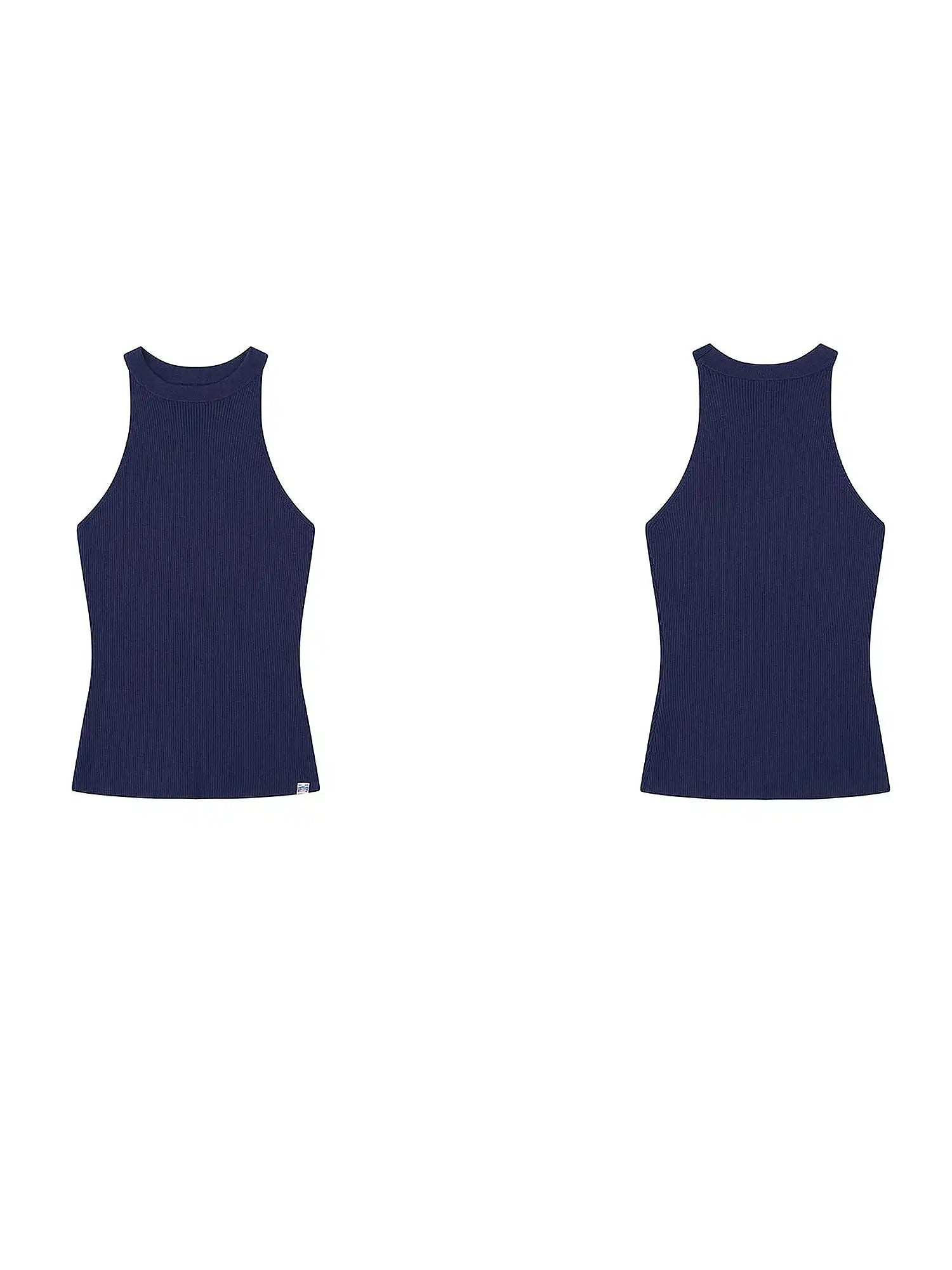 FirstFloor Mock Neck Tencel Ribbed Sleeveless Tank Top | Canton Collective