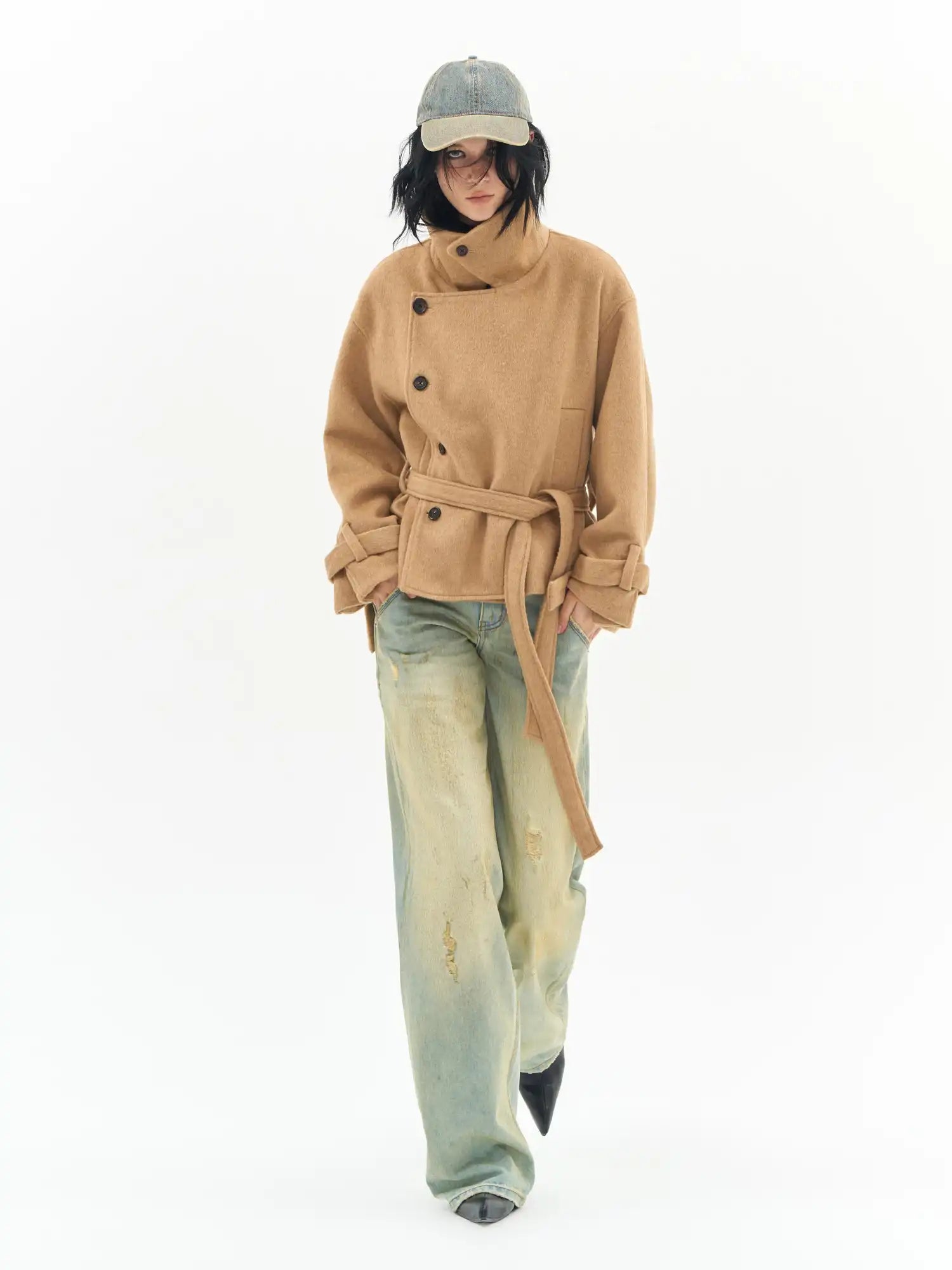 Deleteex Mock Neck Wool Jacket | Canton Collective
