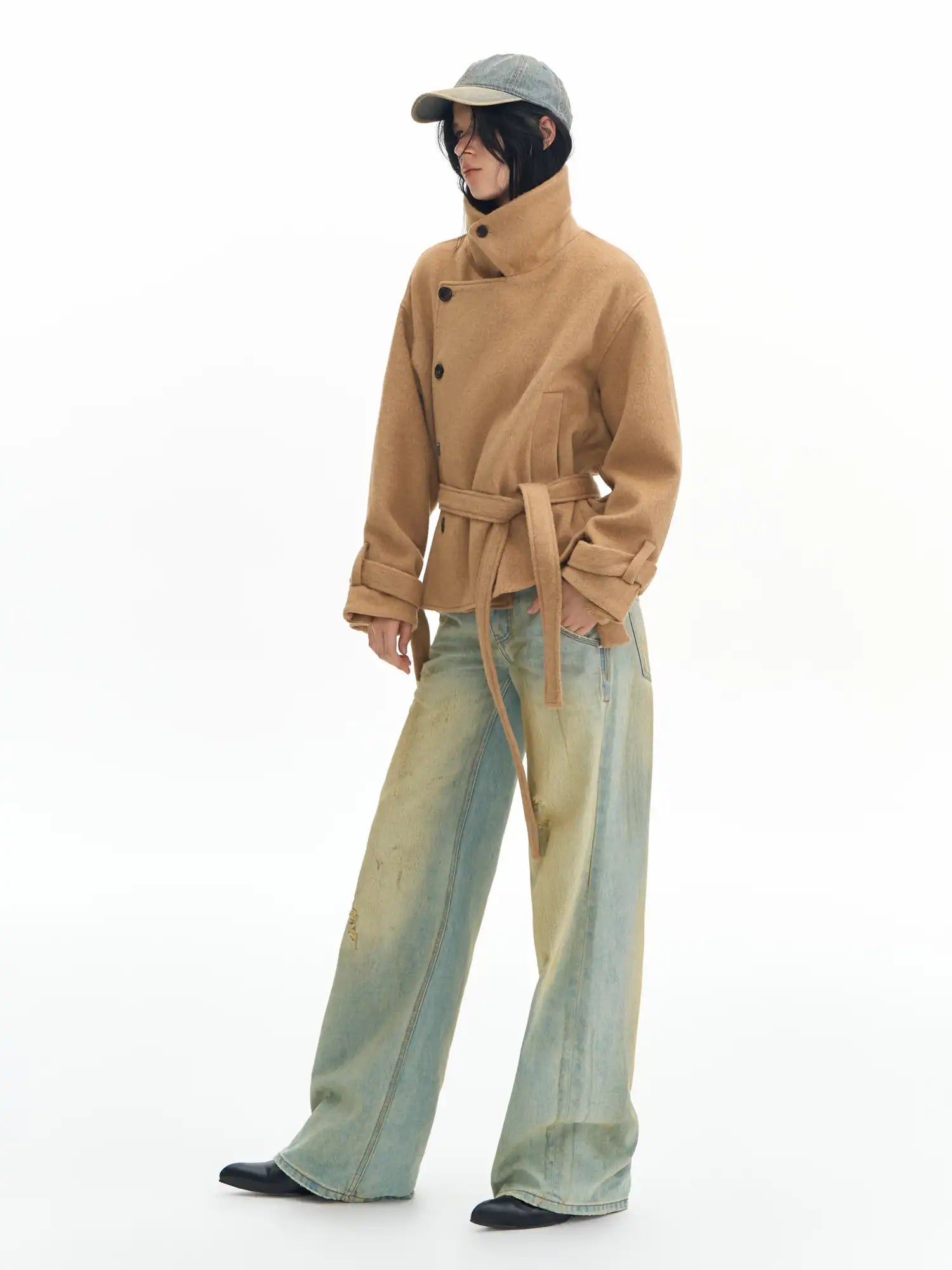 Deleteex Mock Neck Wool Jacket | Canton Collective