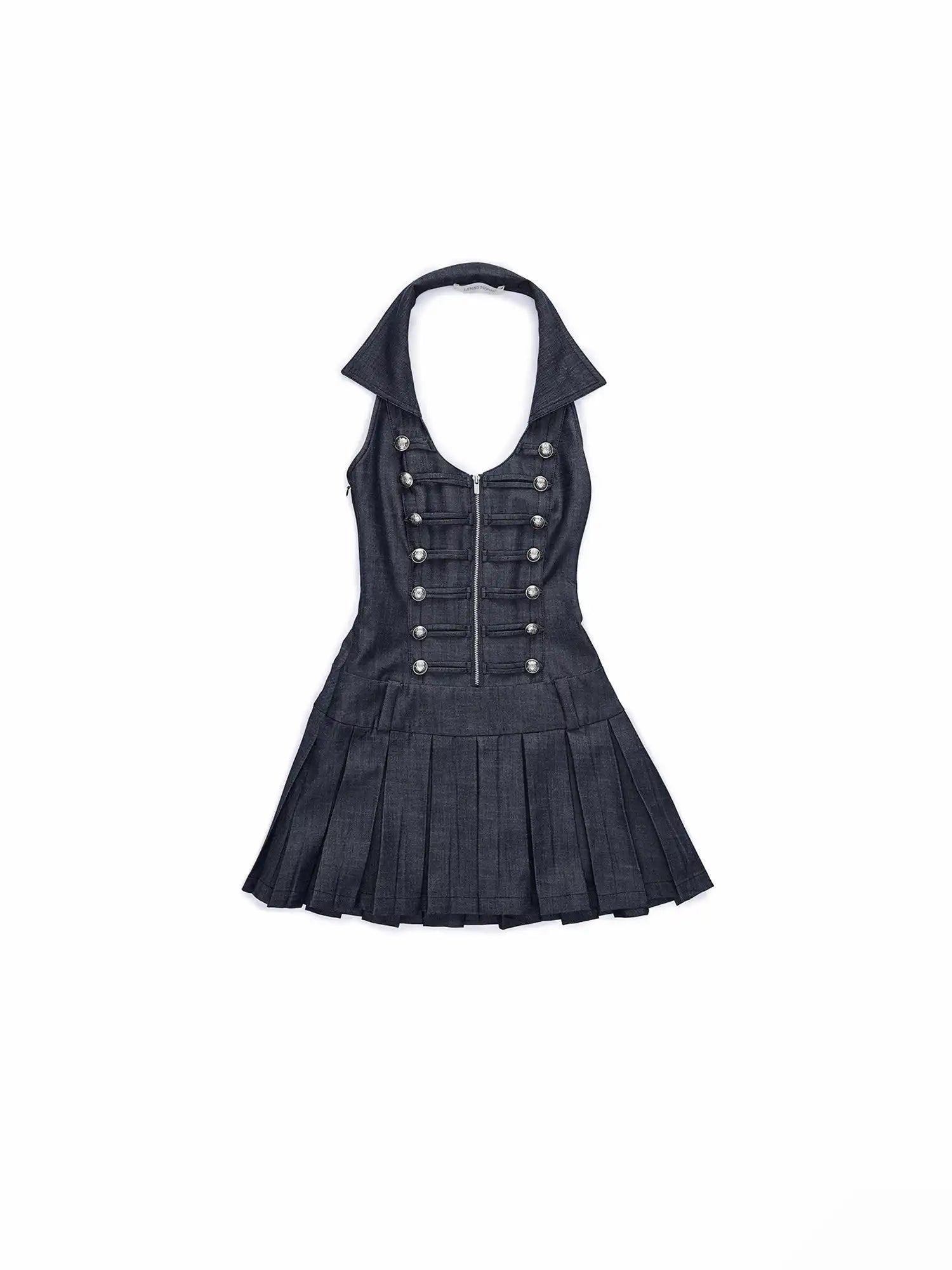 1Jinn Studio Napoleon Pleated Halter Mini Dress | Canton Collective