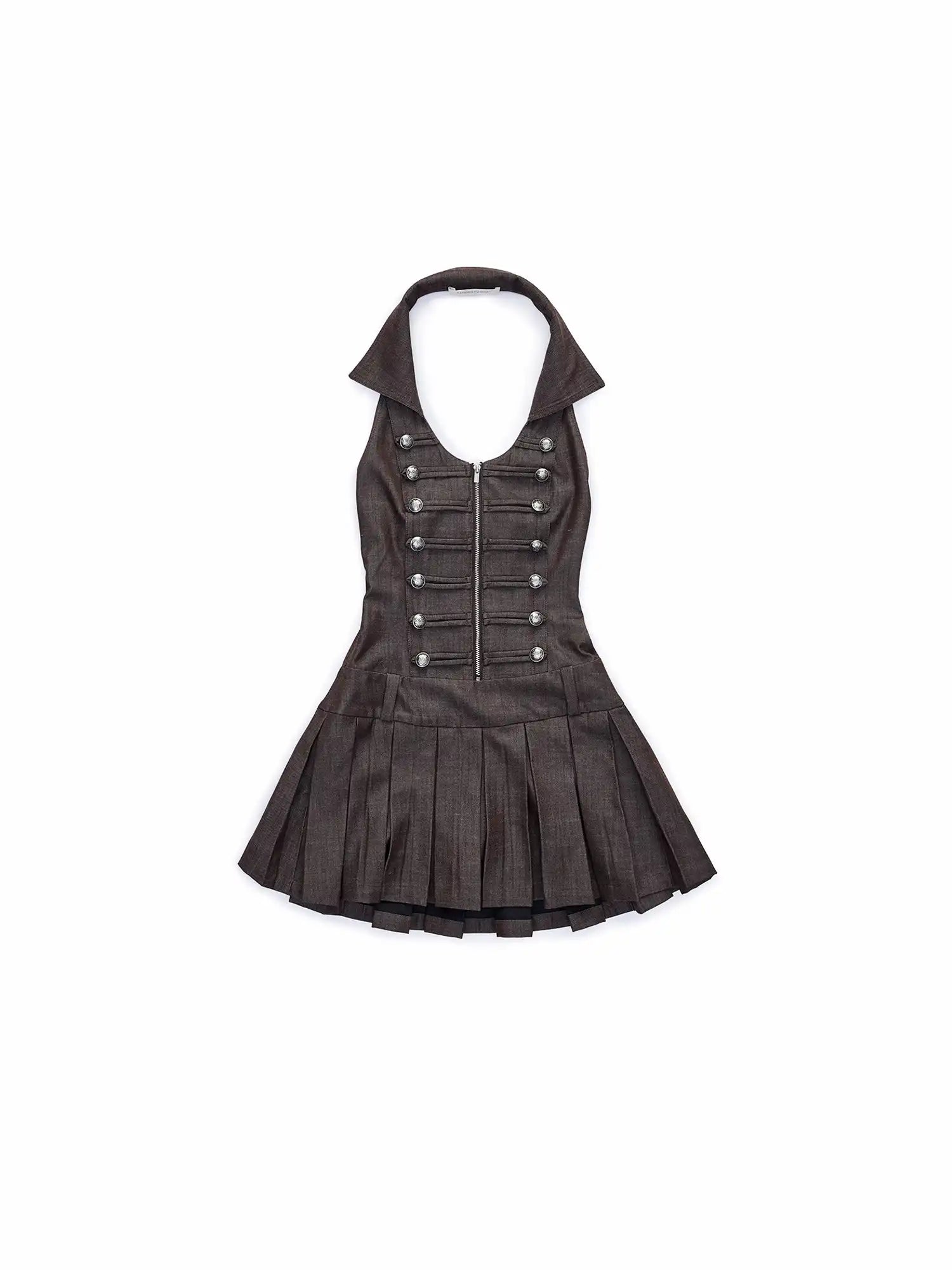 1Jinn Studio Napoleon Pleated Halter Mini Dress | Canton Collective
