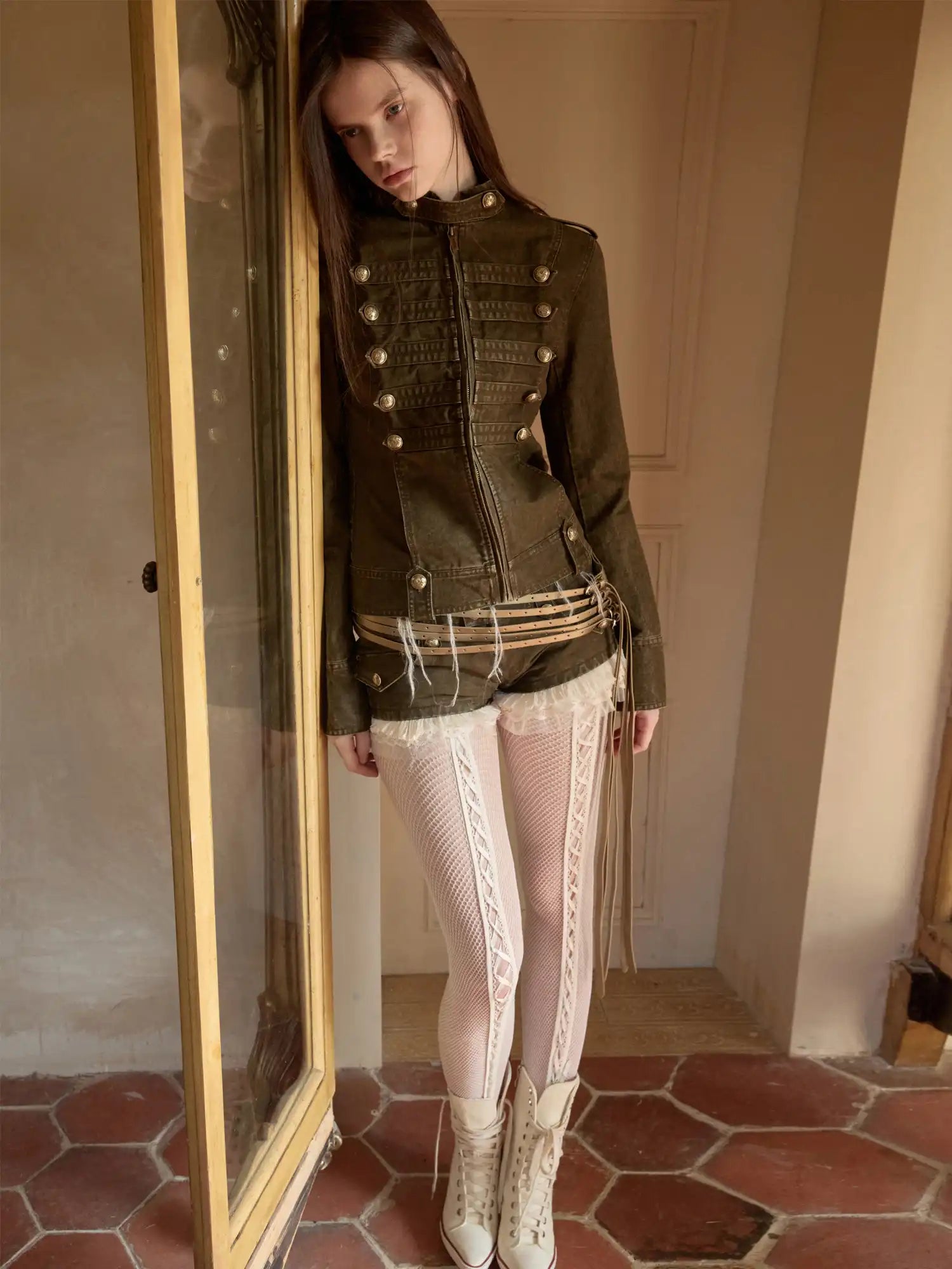 1Jinn Studio Napoleon Washed Canvas Fitted Jacket | Canton Collective