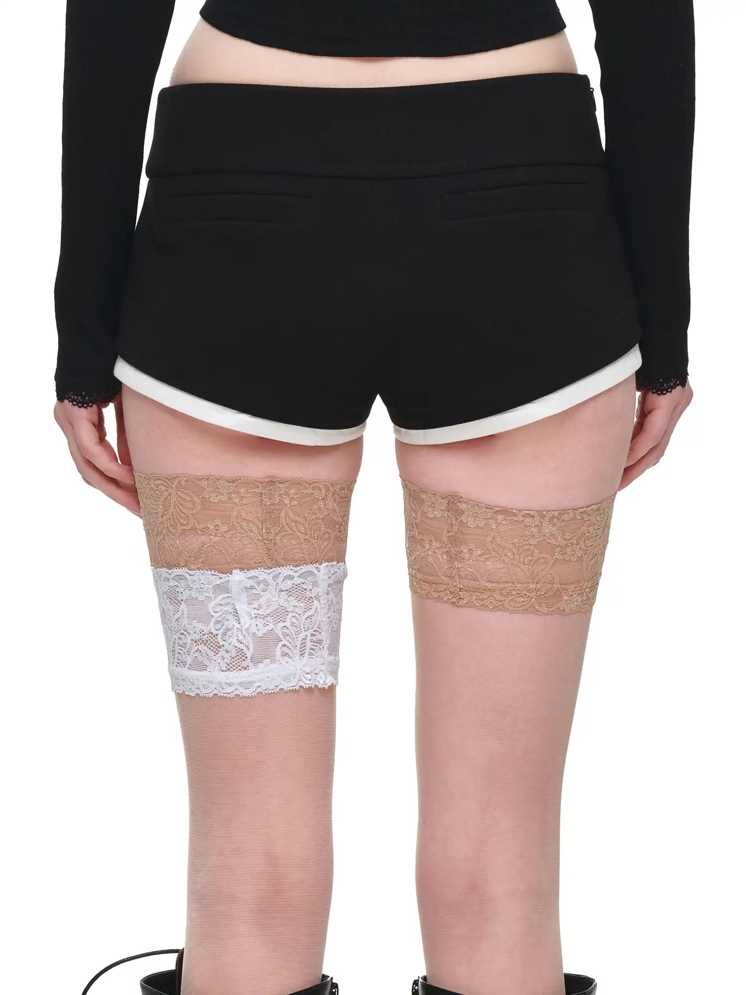 1Jinn Studio Napoleonic Button Low Rise Micro Shorts | Canton Collective