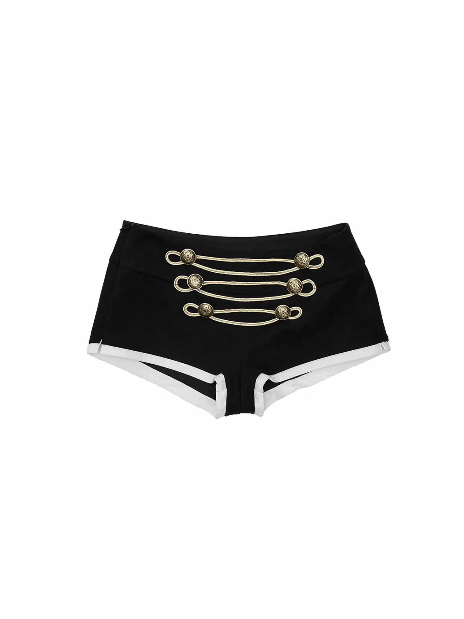 1Jinn Studio Napoleonic Button Low Rise Micro Shorts | Canton Collective