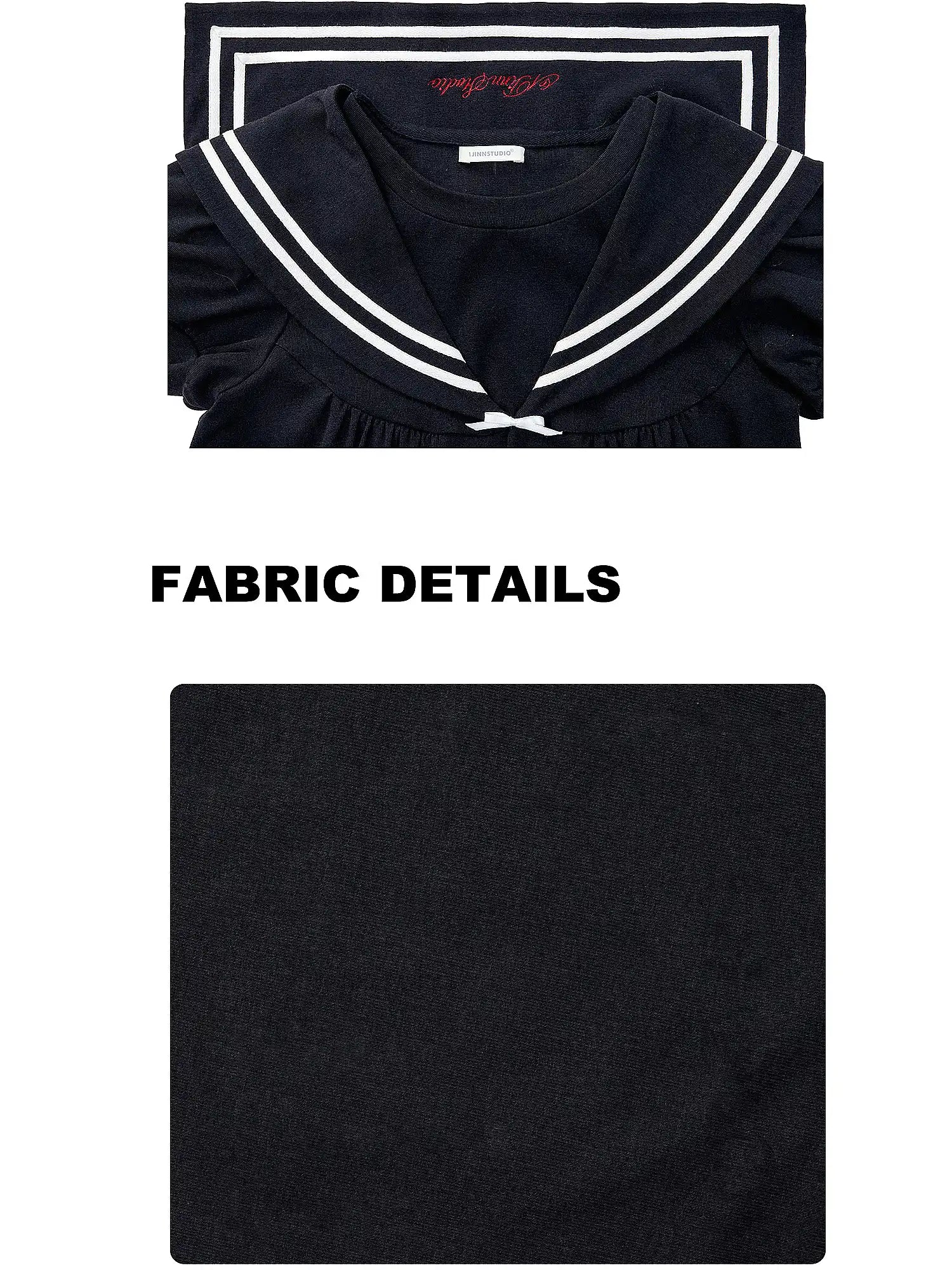1Jinn Studio Nautical Vintage Sailor Collar Pleated Mini Dress | Canton Collective