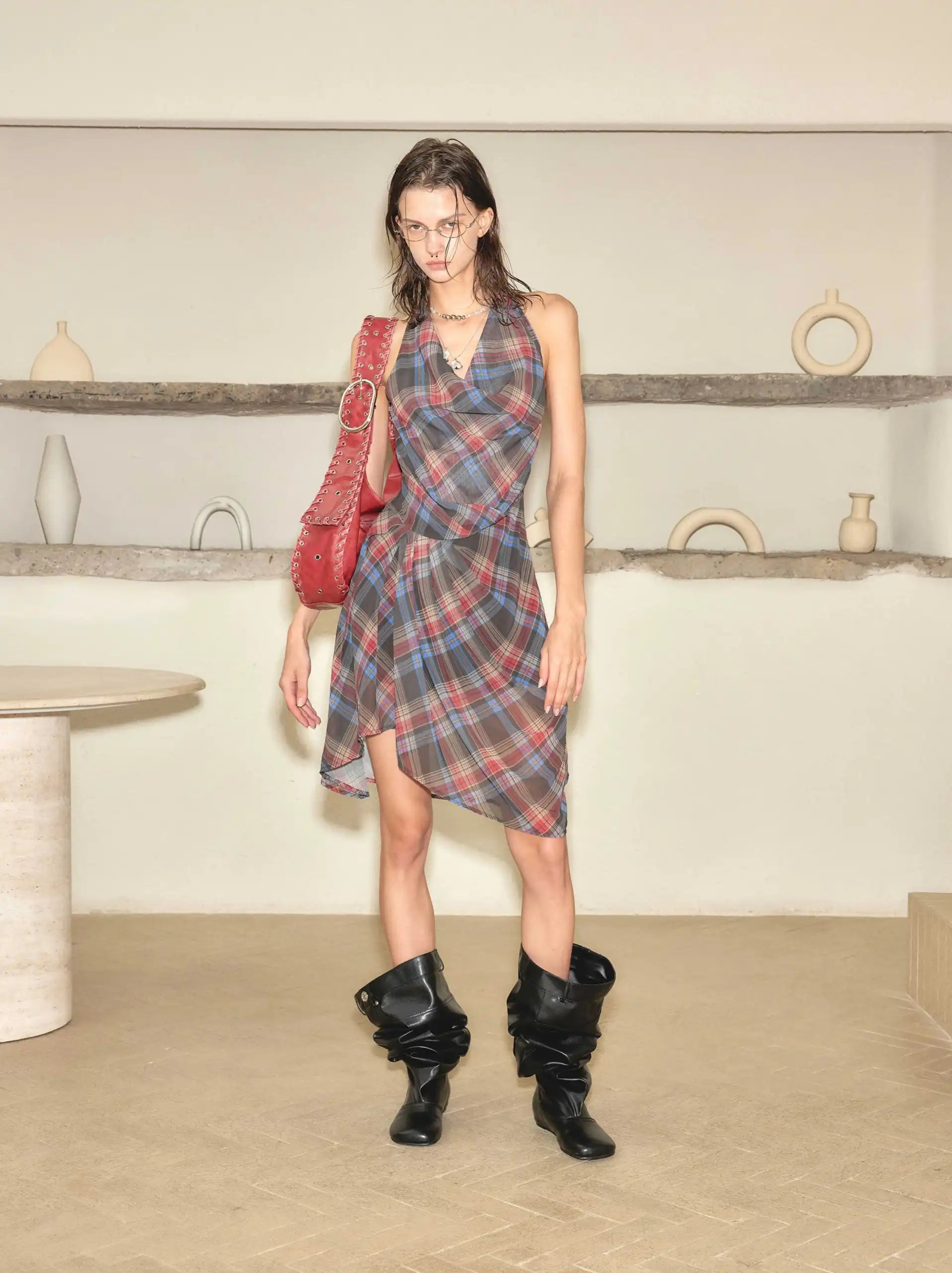 2th No Rules Plaid Wrap Dress | Canton Collective