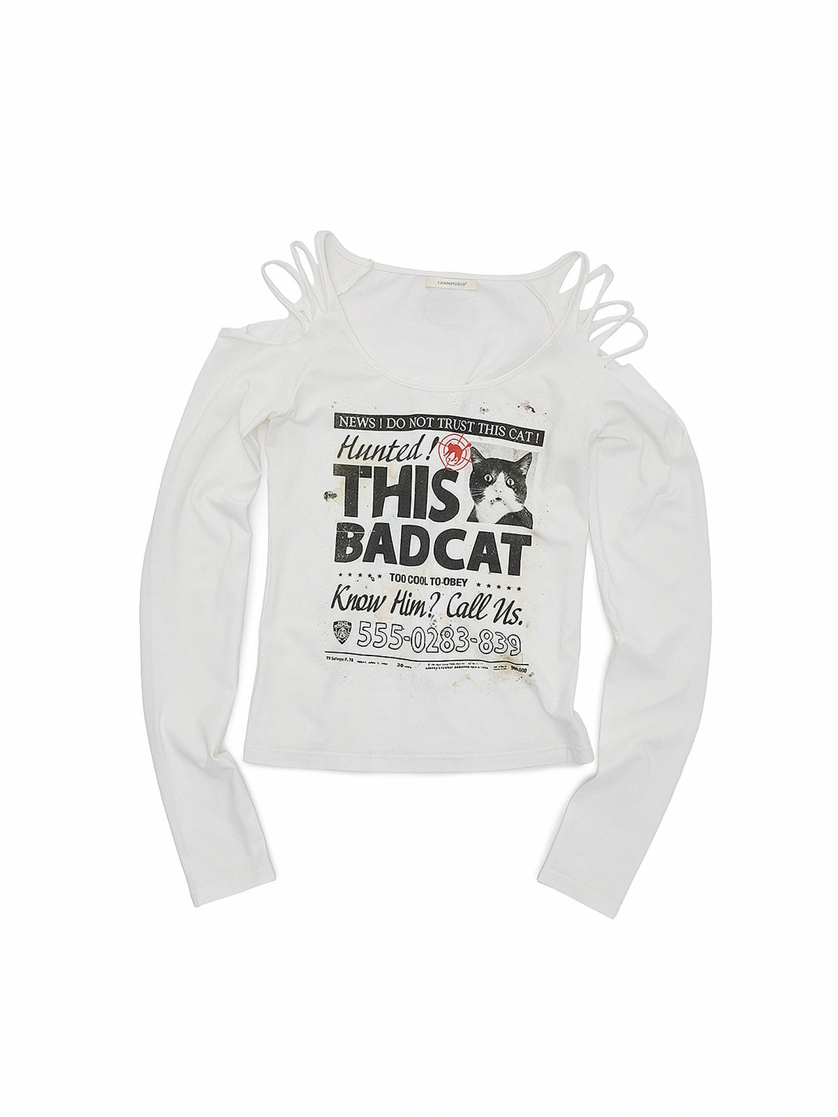 1Jinn Studio Off-Shoulder Graphic Long Sleeve Tee | Canton Collective