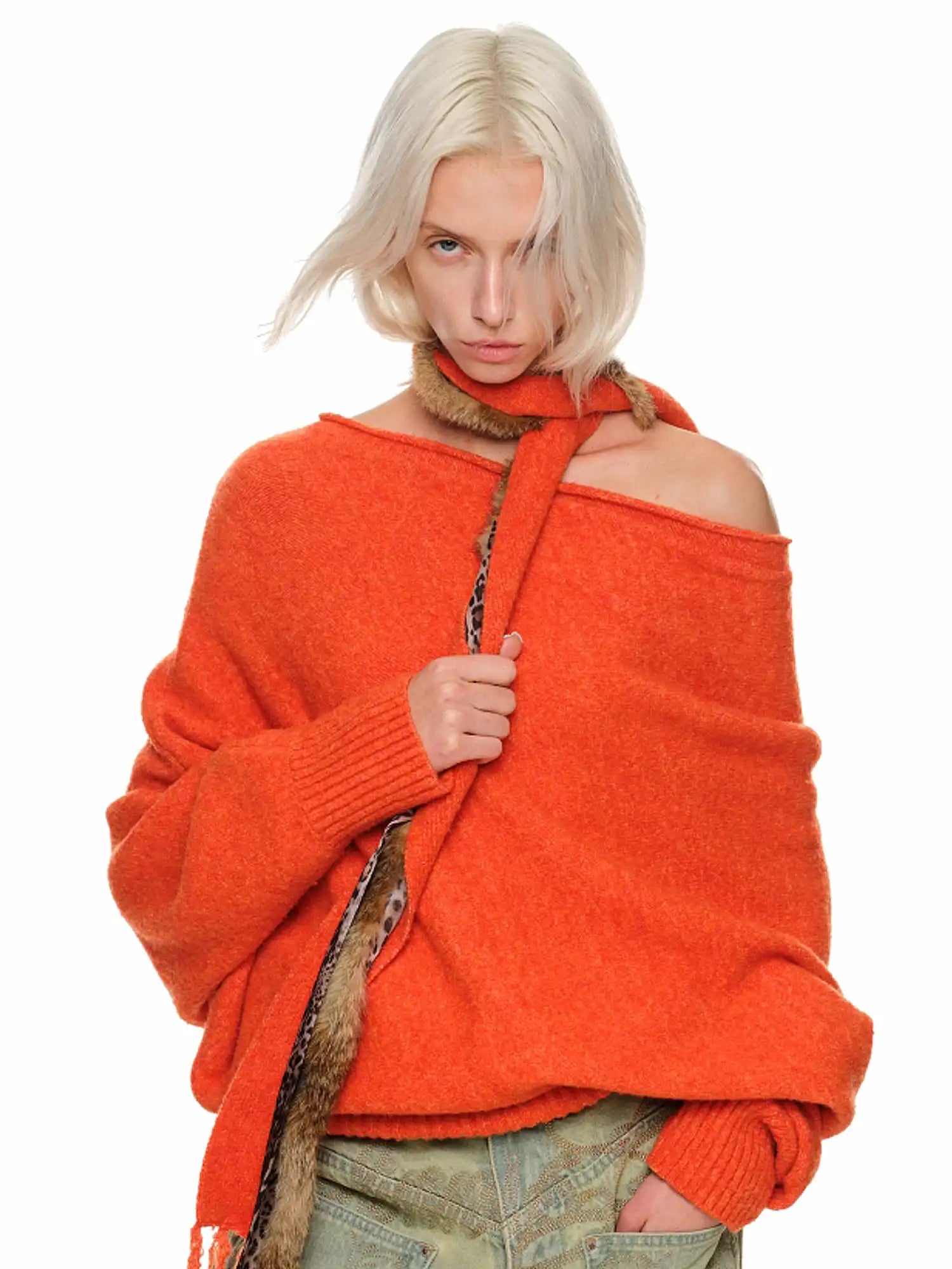 1Jinn Studio Off-Shoulder Slouchy Knit Sweater | Canton Collective