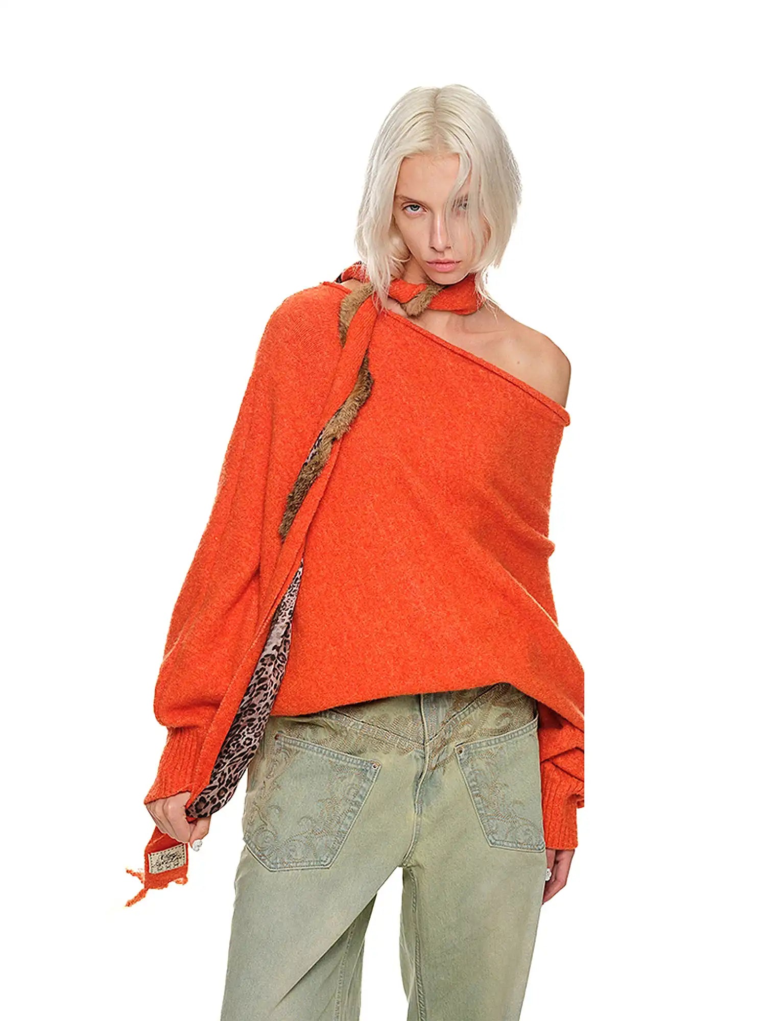 1Jinn Studio Off-Shoulder Slouchy Knit Sweater | Canton Collective