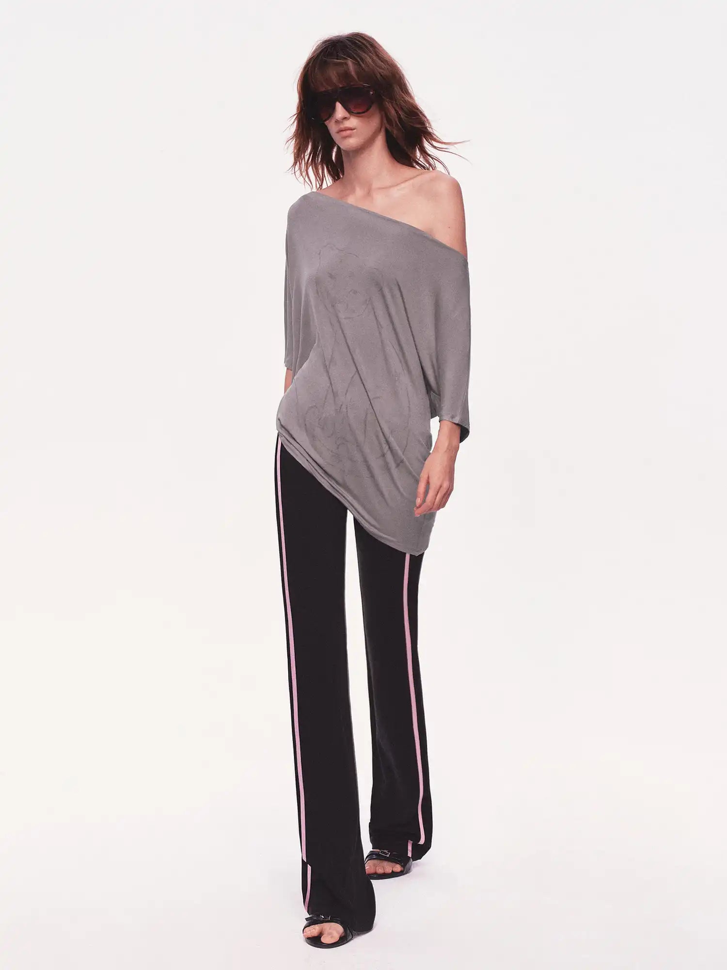 Ayo Off Shoulder Leopard Graphic Tee | Canton Collective