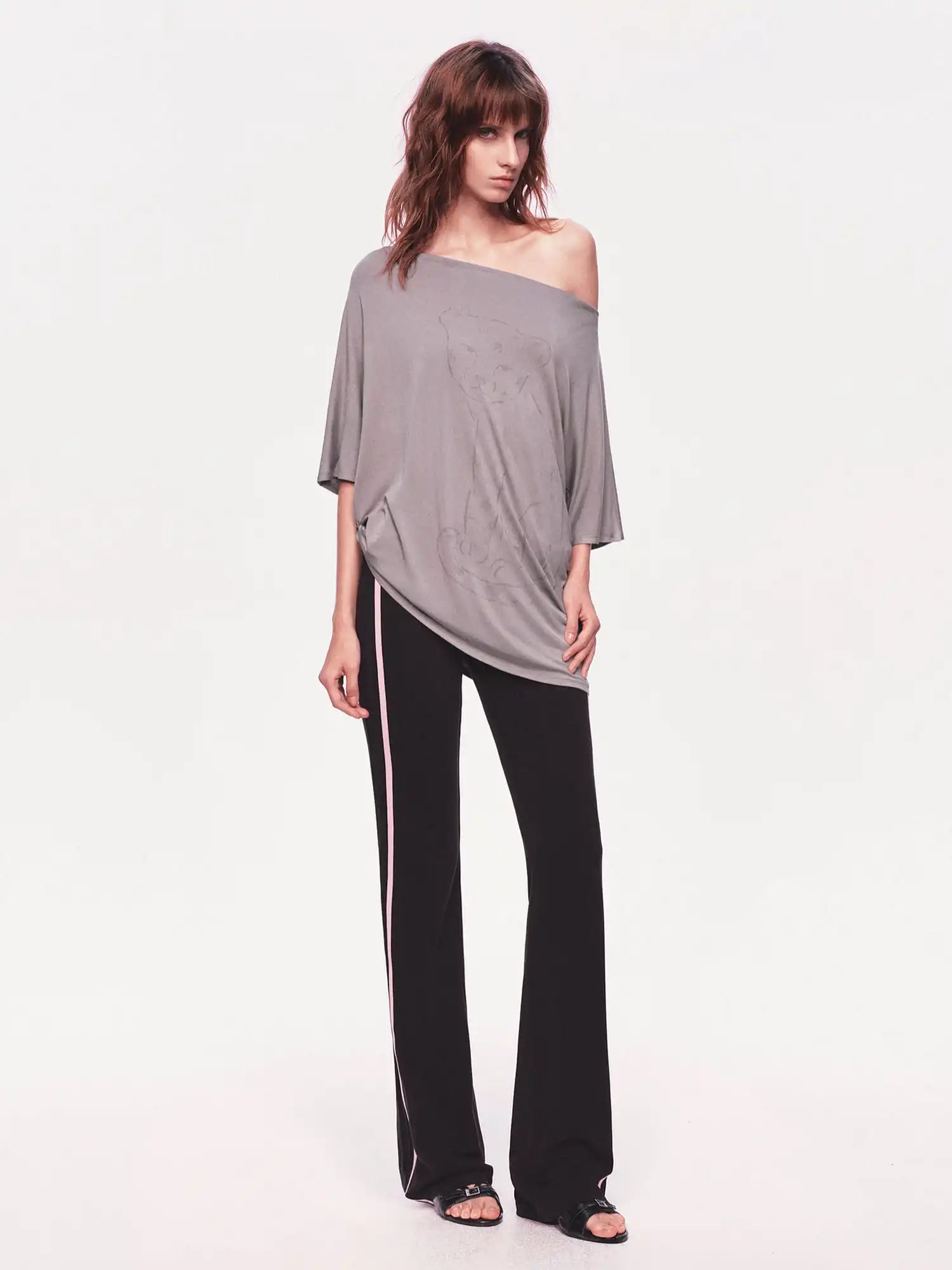 Ayo Off Shoulder Leopard Graphic Tee | Canton Collective