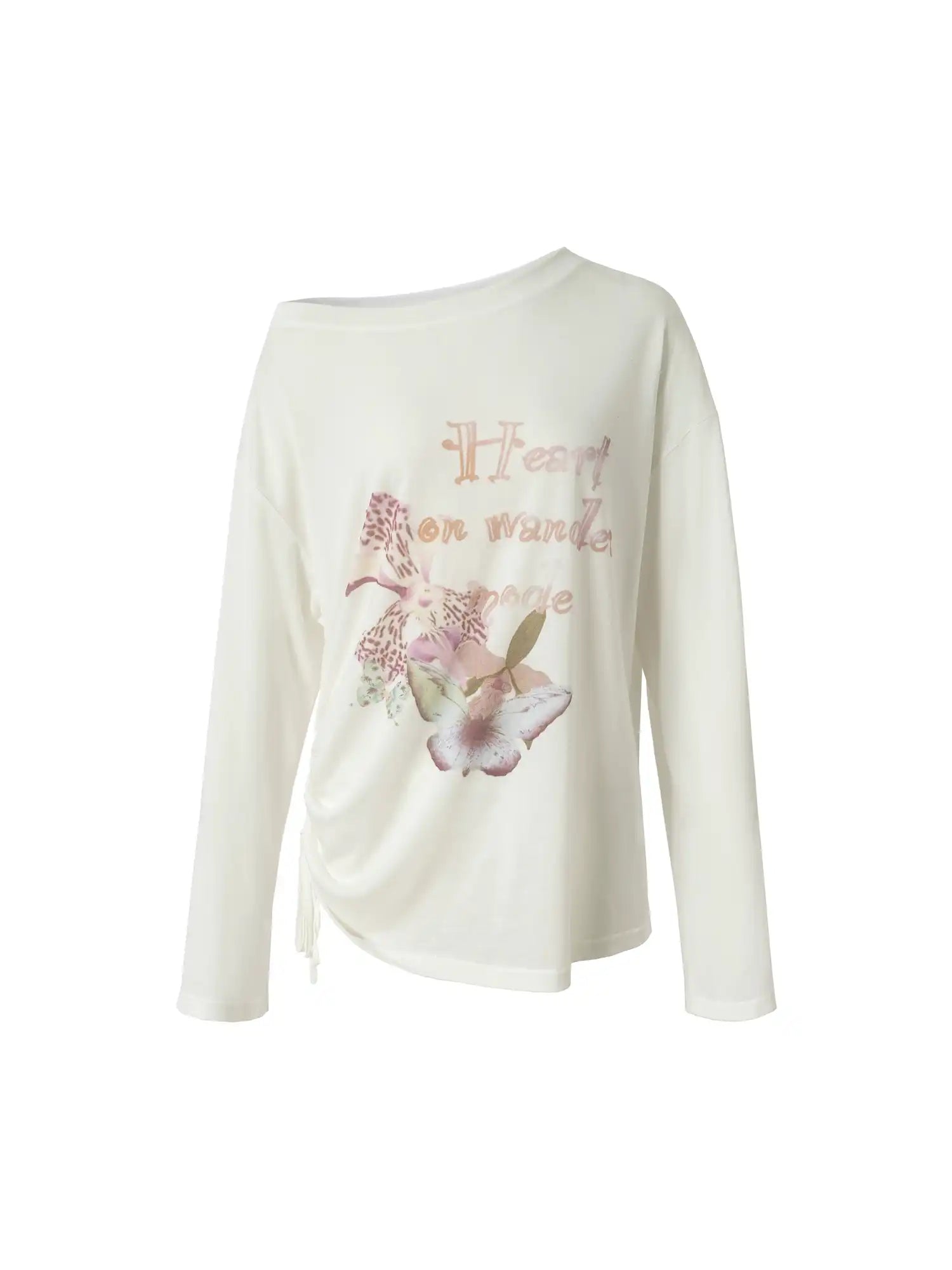 Muse Naps Off Shoulder Lily Floral Print Slouchy Top | Canton Collective