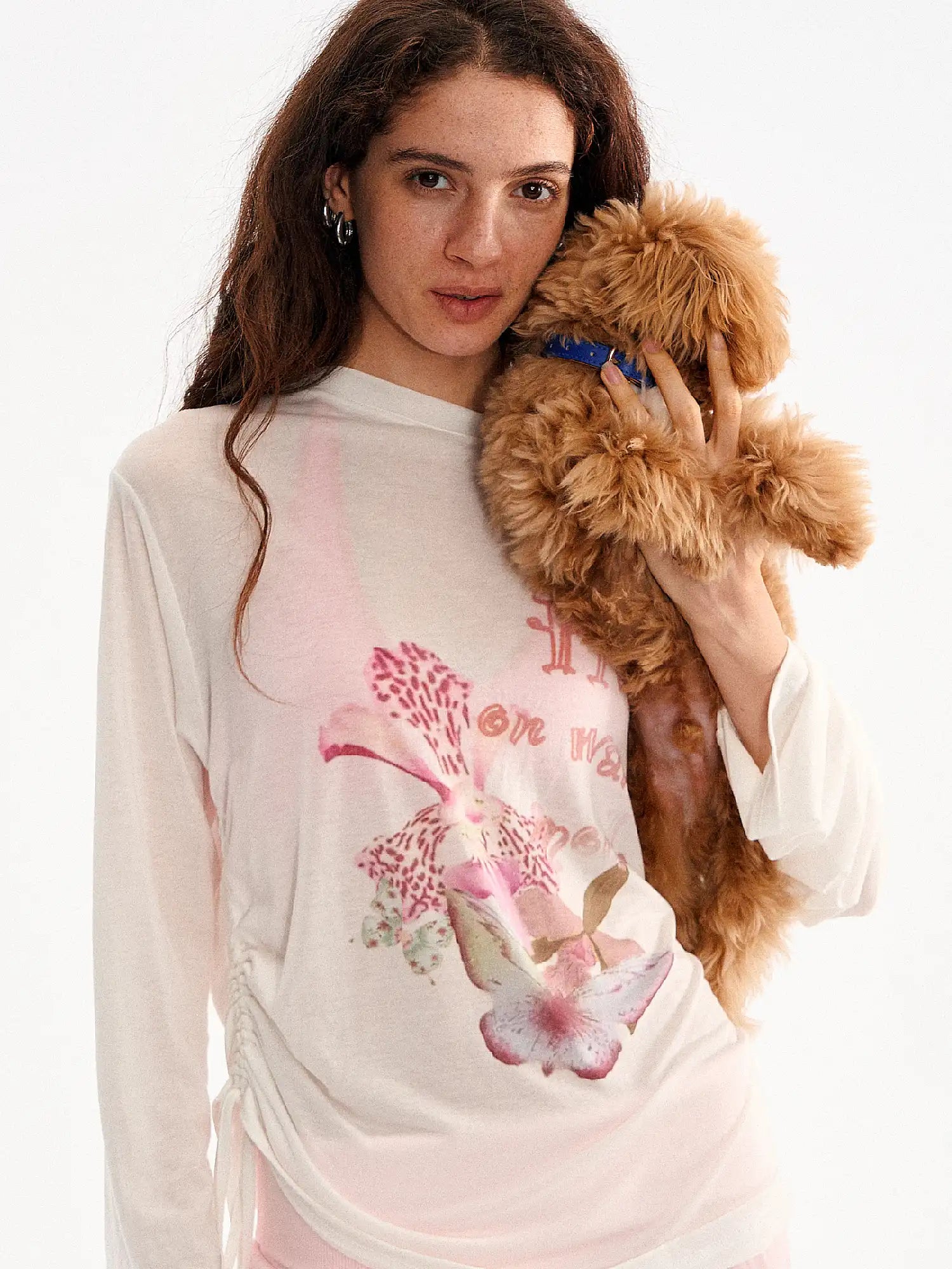 Muse Naps Off Shoulder Lily Floral Print Slouchy Top | Canton Collective