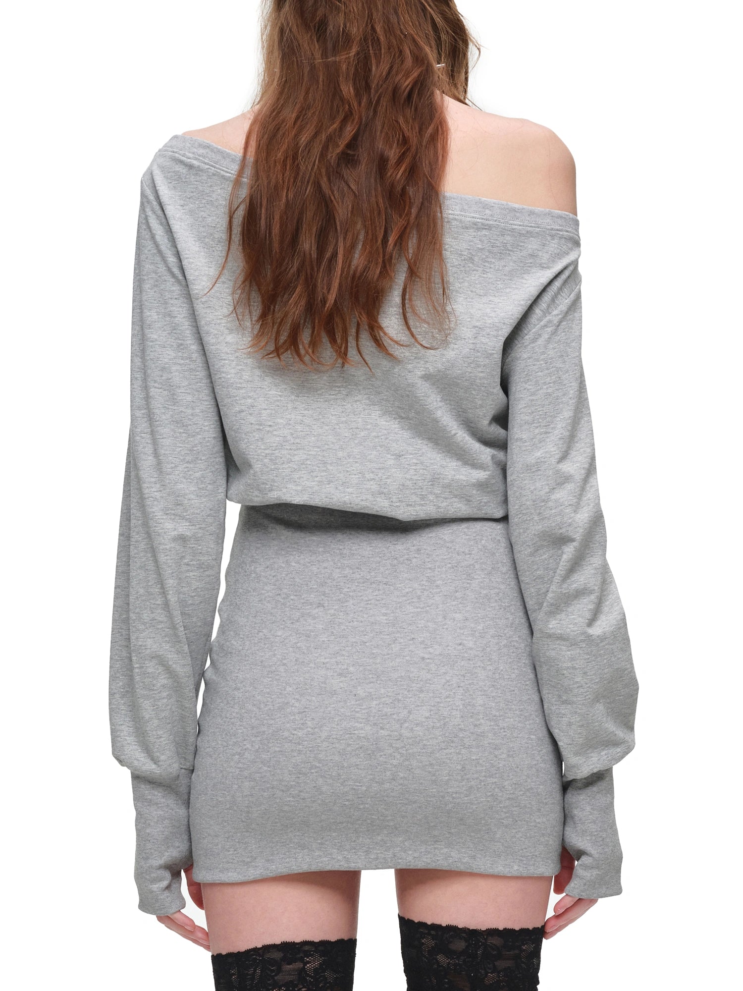 1Jinn Studio Off Shoulder Long Sleeve Bodycon Mini Dress | Canton Collective