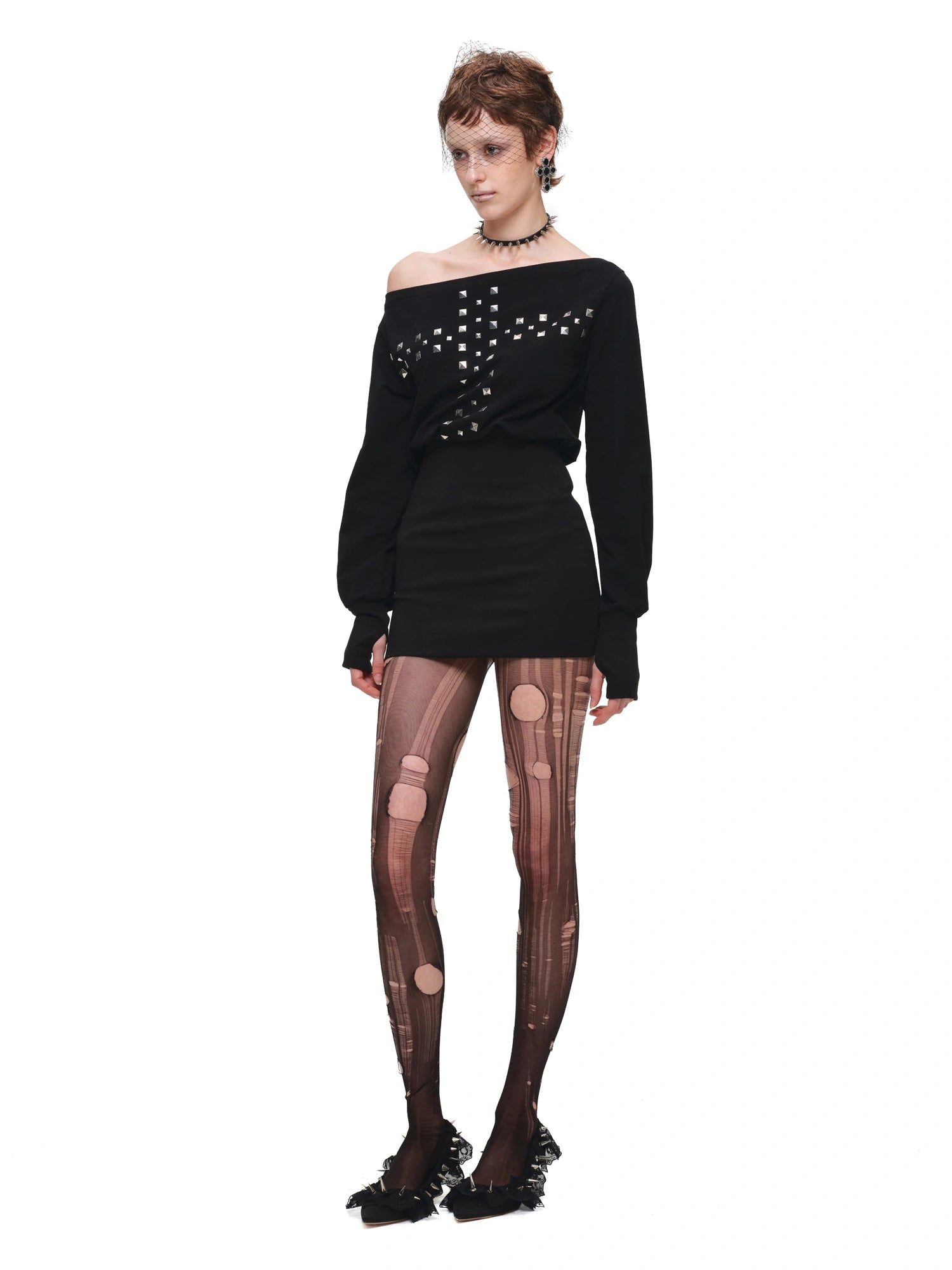 1Jinn Studio Off Shoulder Long Sleeve Bodycon Mini Dress | Canton Collective