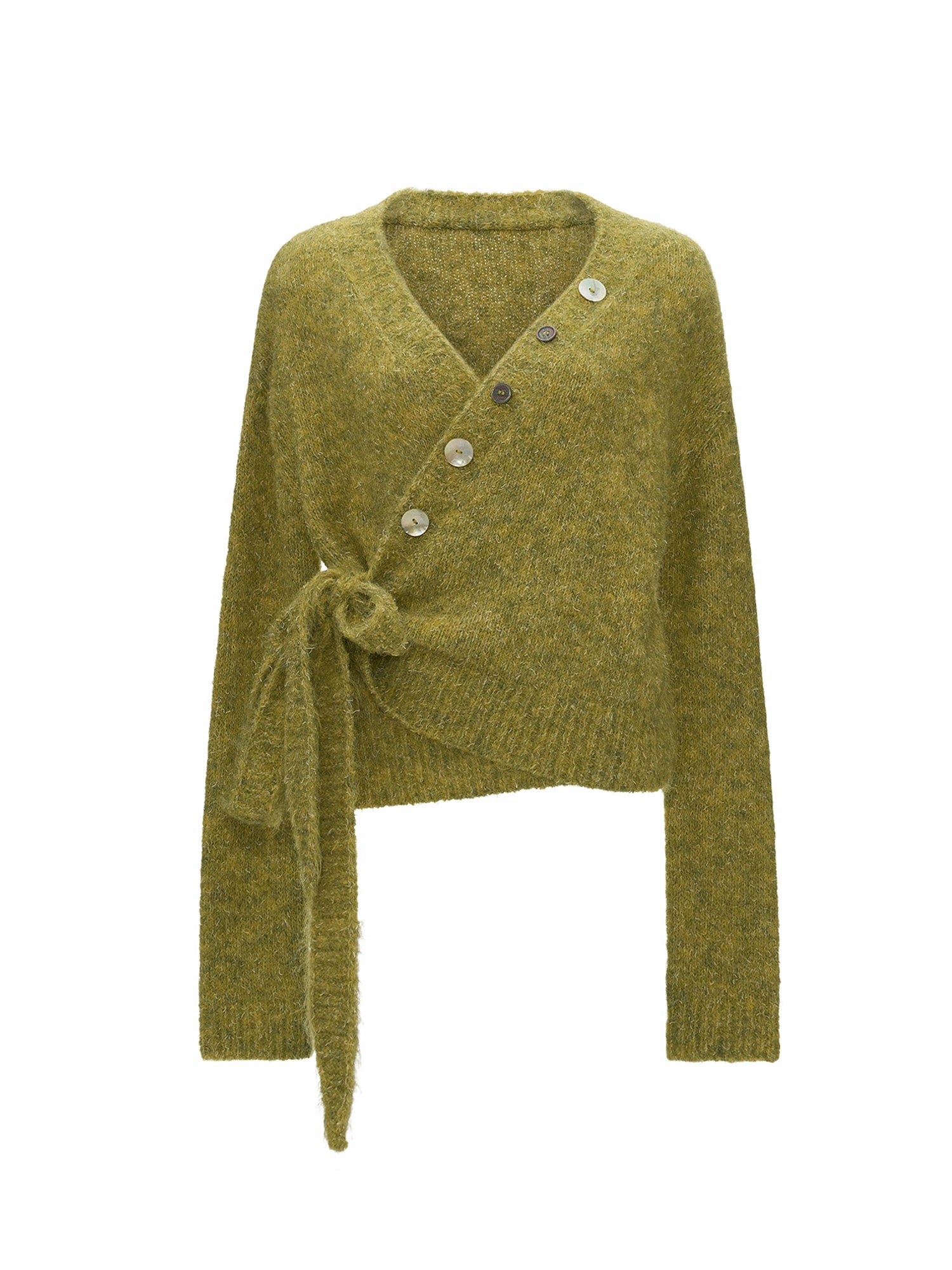 MAMC Olive Green Mohair Wrap Sweater | Canton Collective