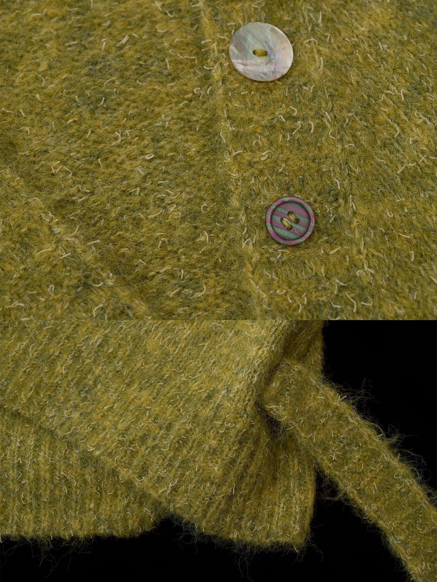 MAMC Olive Green Mohair Wrap Sweater | Canton Collective