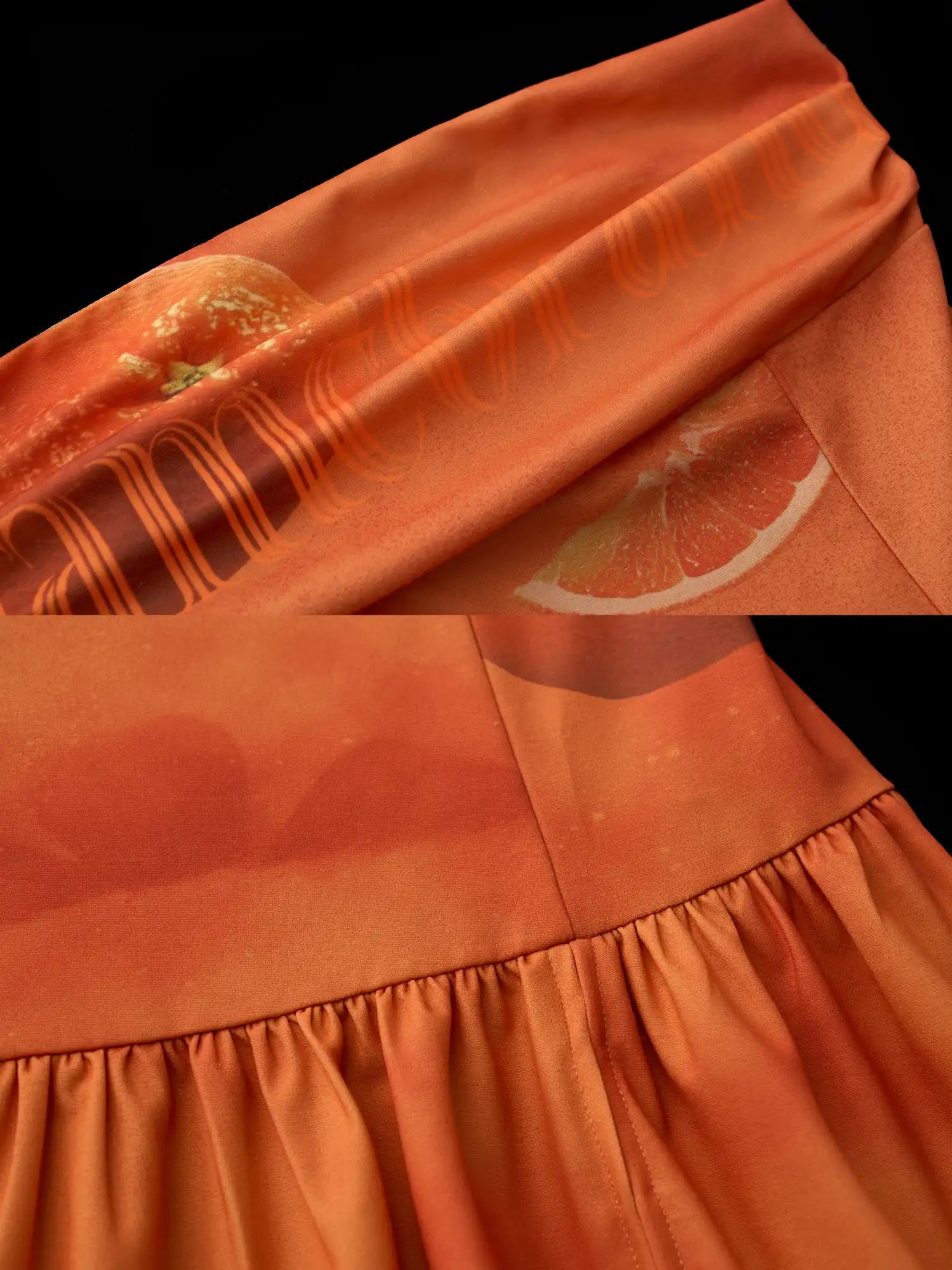 MAMC Orange Citrus High Slit Bandeau Maxi Dress | Canton Collective
