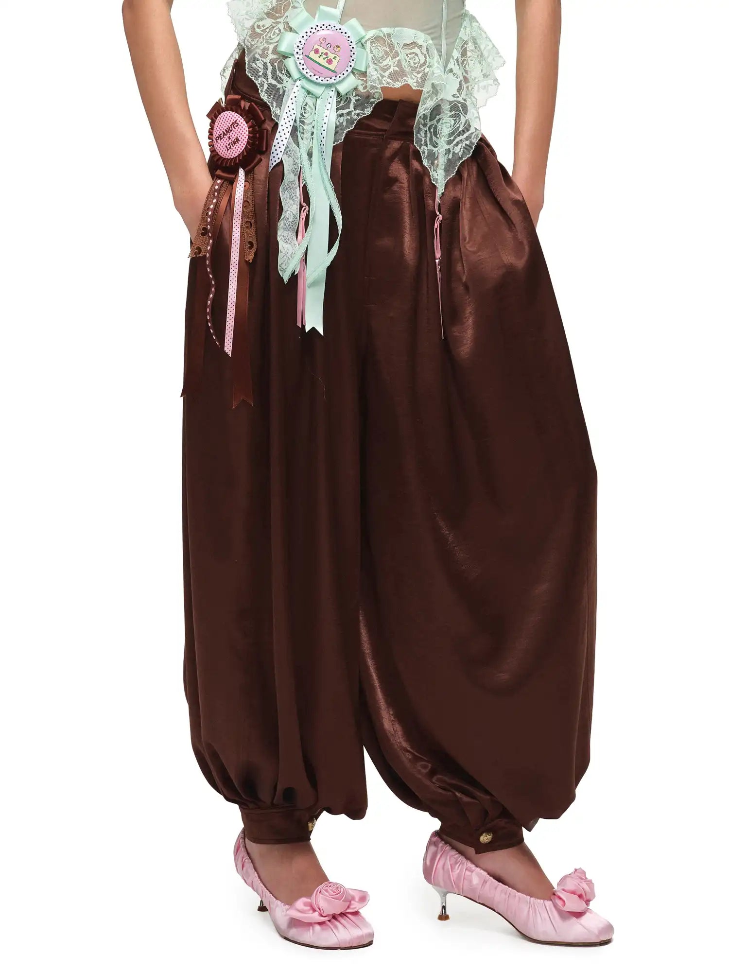 1Jinn Studio Oversized Acetate Satin Balloon Pants | Canton Collective