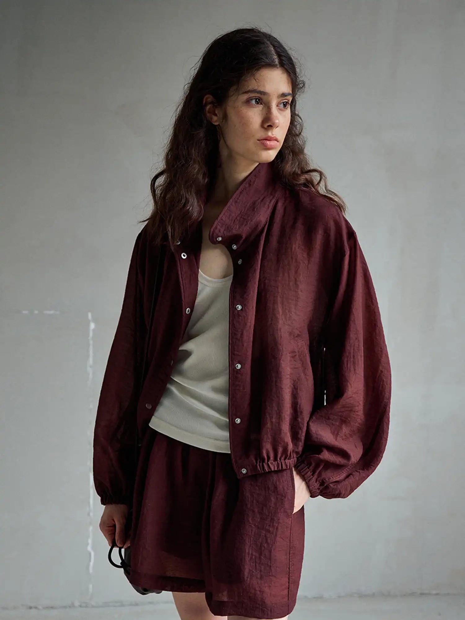 CantonCollective Design Oversized Linen Blend Button Front Shirt | Canton Collective