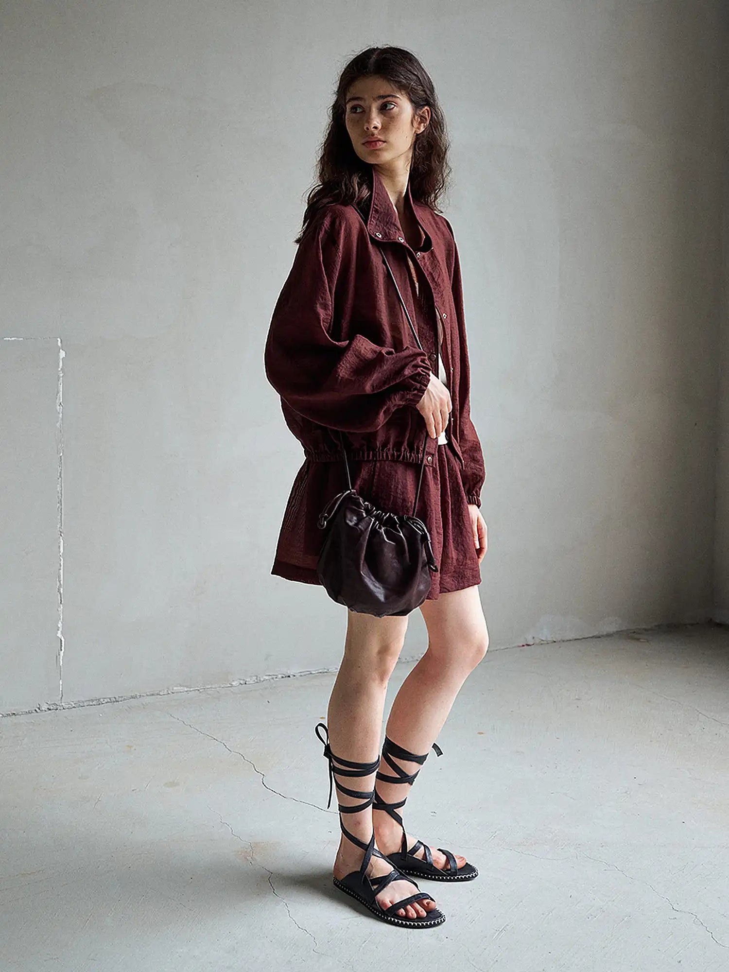 CantonCollective Design Oversized Linen Blend Button Front Shirt | Canton Collective