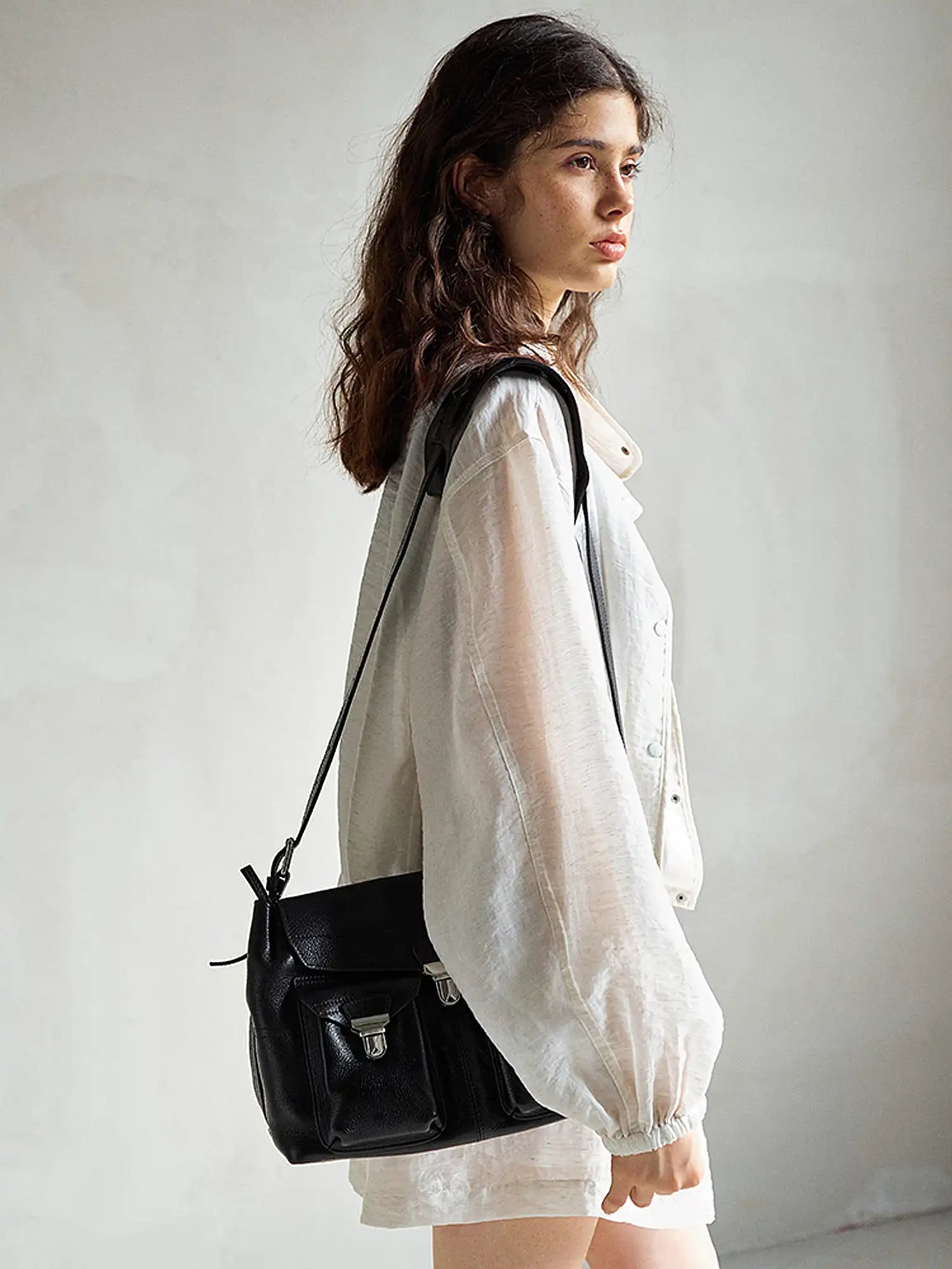 CantonCollective Design Oversized Linen Blend Button Front Shirt | Canton Collective