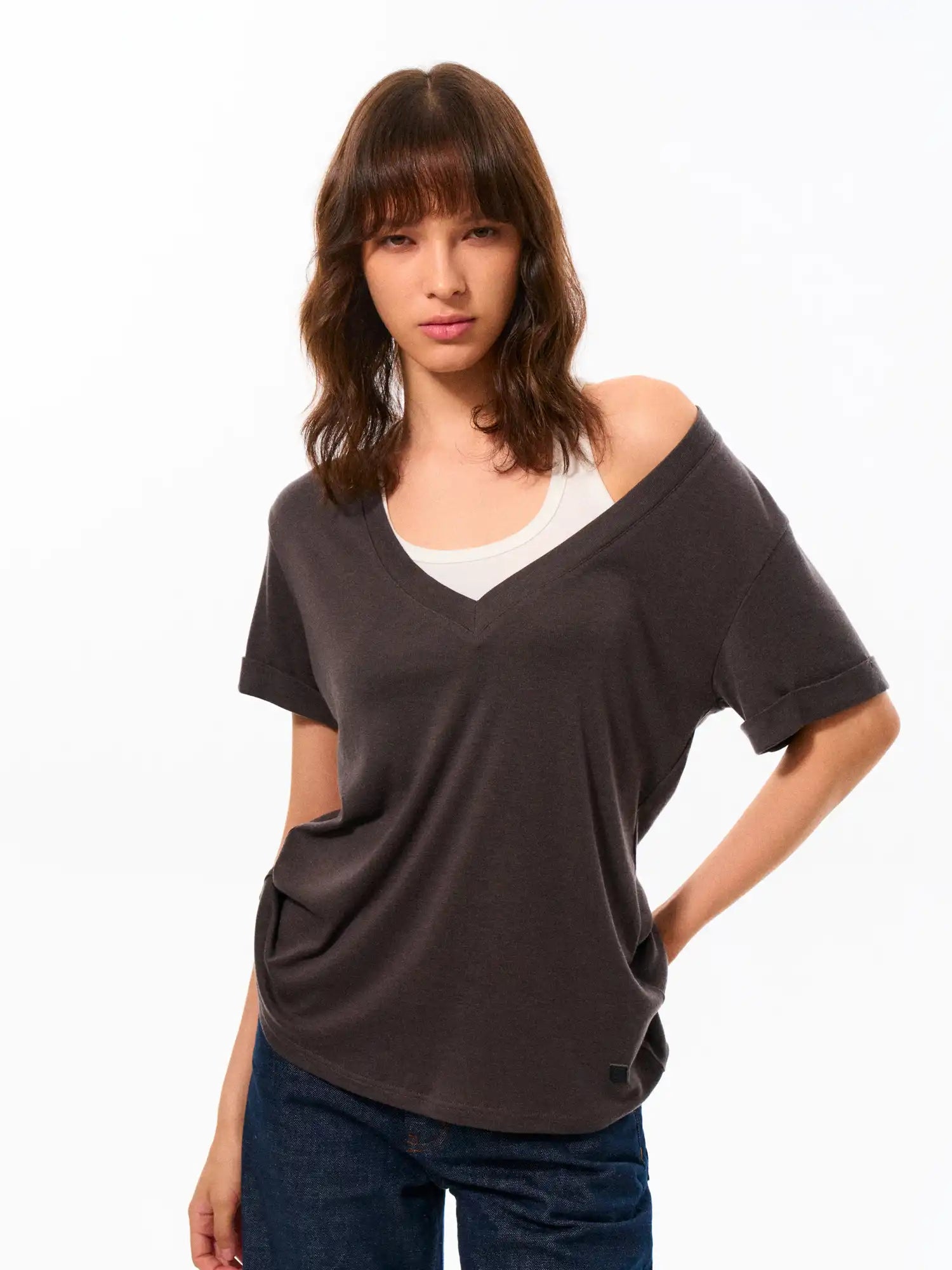 FirstFloor Oversized V-neck Merino Top | Canton Collective