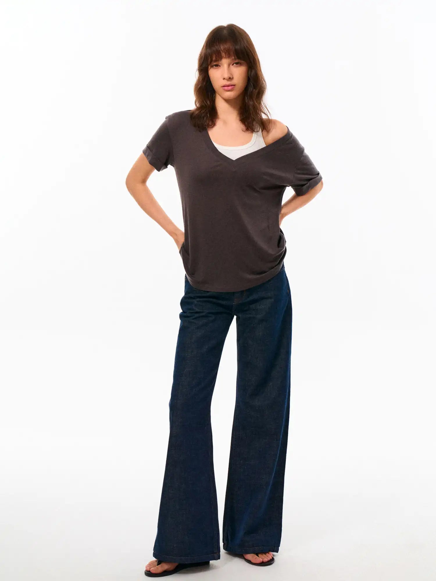 FirstFloor Oversized V-neck Merino Top | Canton Collective