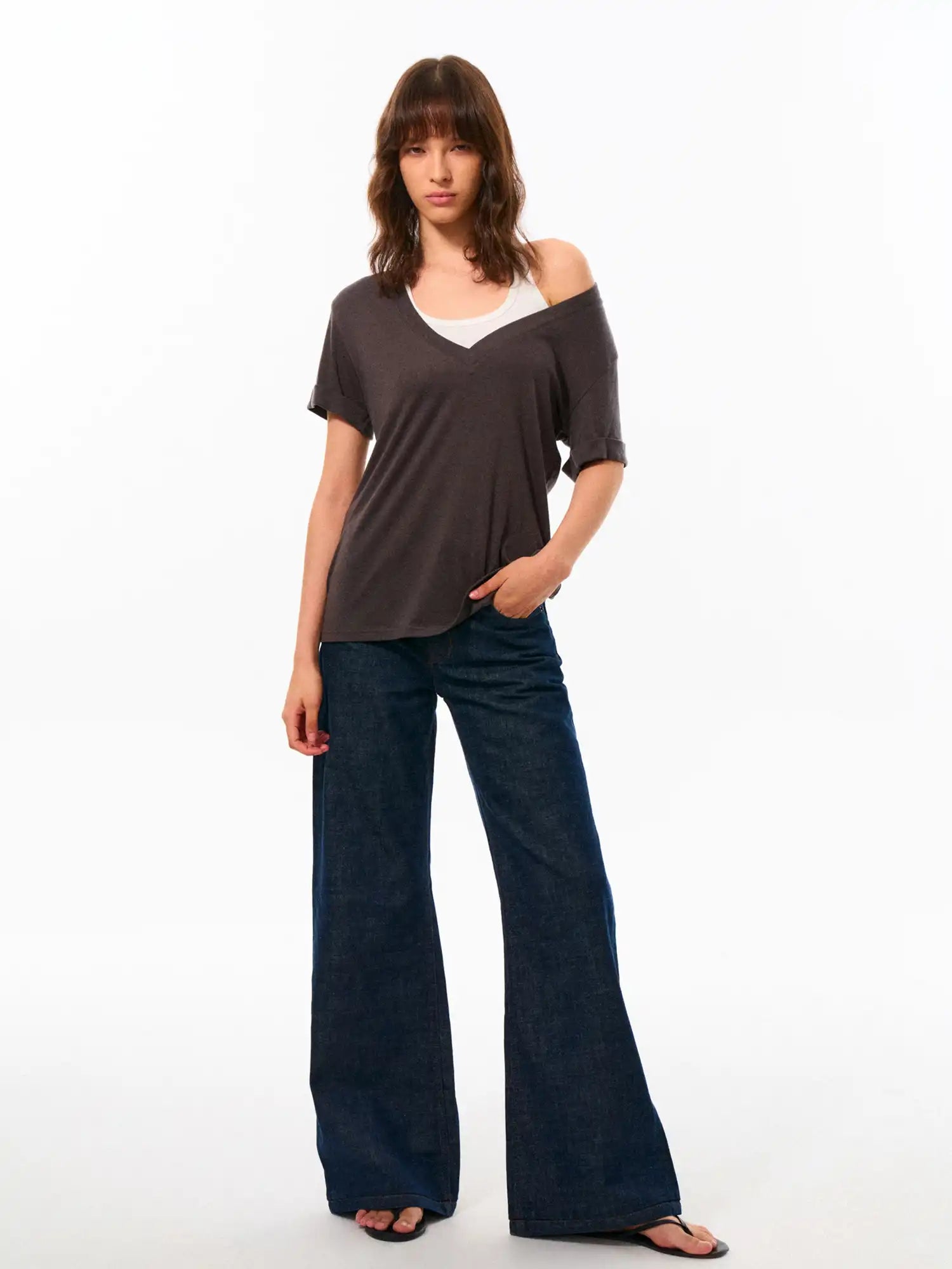 FirstFloor Oversized V-neck Merino Top | Canton Collective