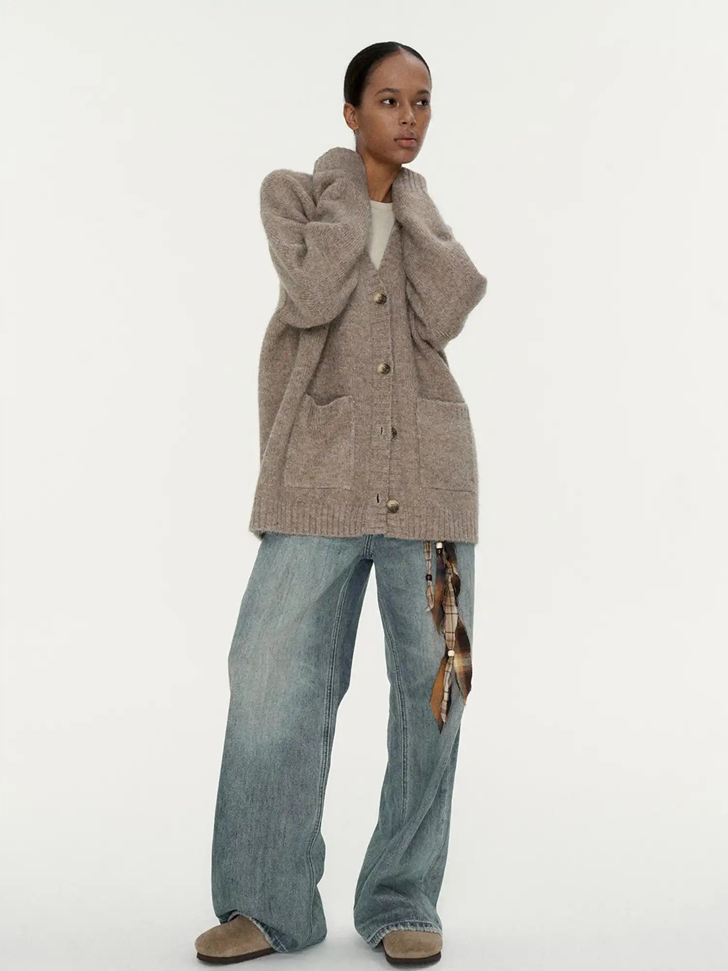FIRST FLOOR Oversized Wool-Blend Knit Cardigan | Canton Collective