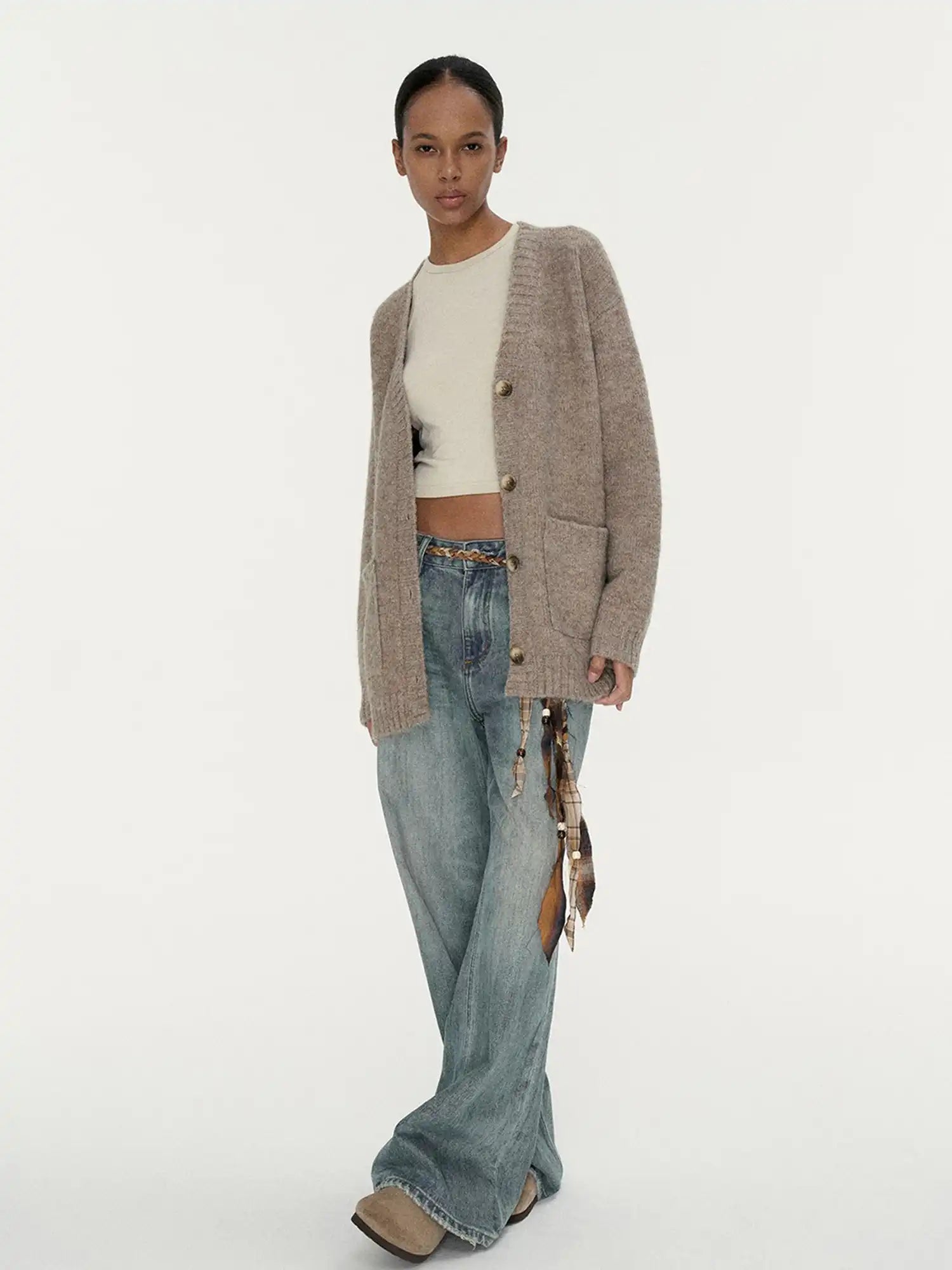 FIRST FLOOR Oversized Wool-Blend Knit Cardigan | Canton Collective