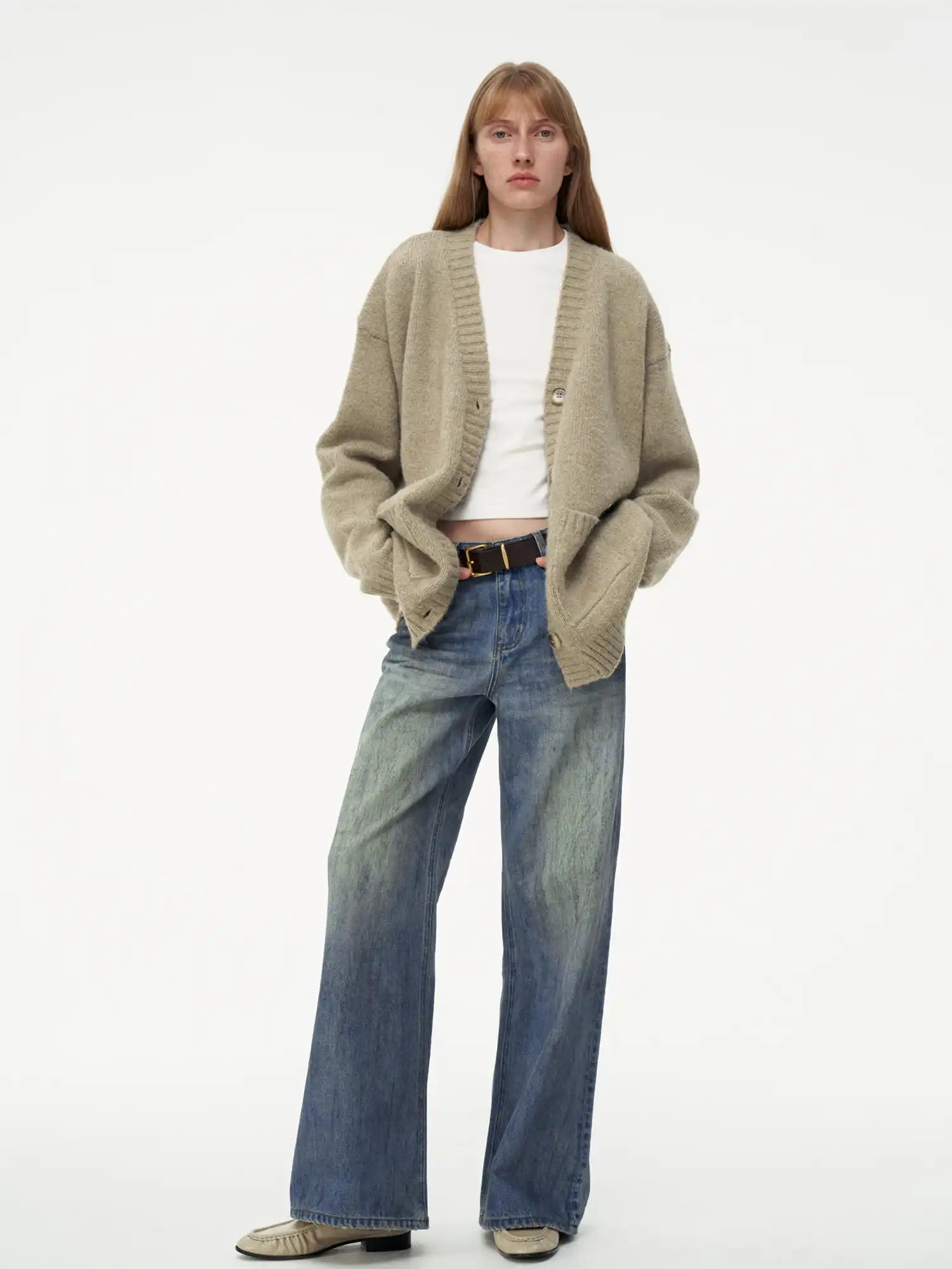 FIRST FLOOR Oversized Wool-Blend Knit Cardigan | Canton Collective
