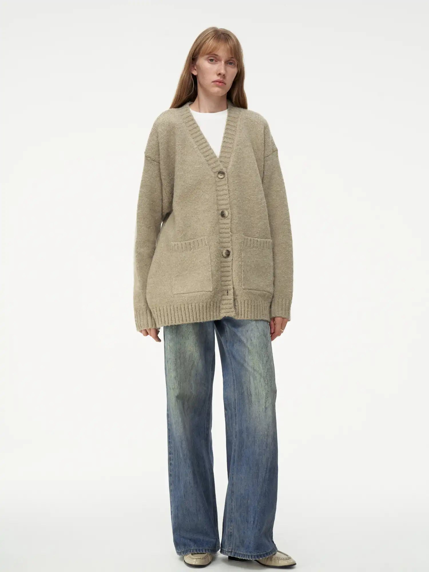 FIRST FLOOR Oversized Wool-Blend Knit Cardigan | Canton Collective