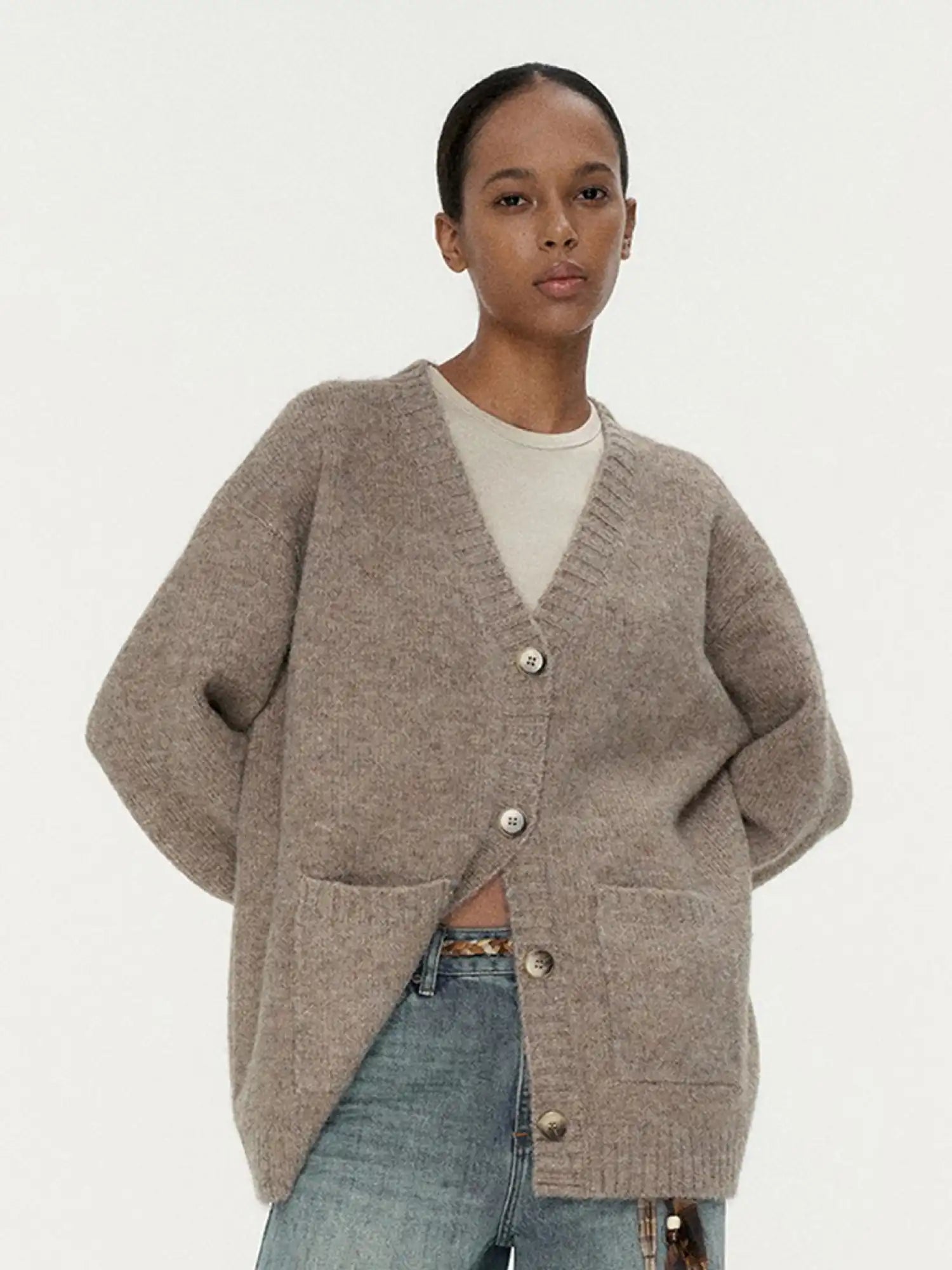 FIRST FLOOR Oversized Wool-Blend Knit Cardigan | Canton Collective